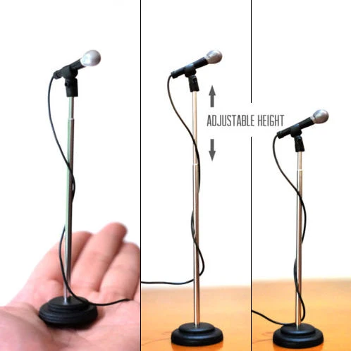 AXE HEAVEN® MINIATURE MICROPHONE & STAND - ADJUSTABLE HEIGHT