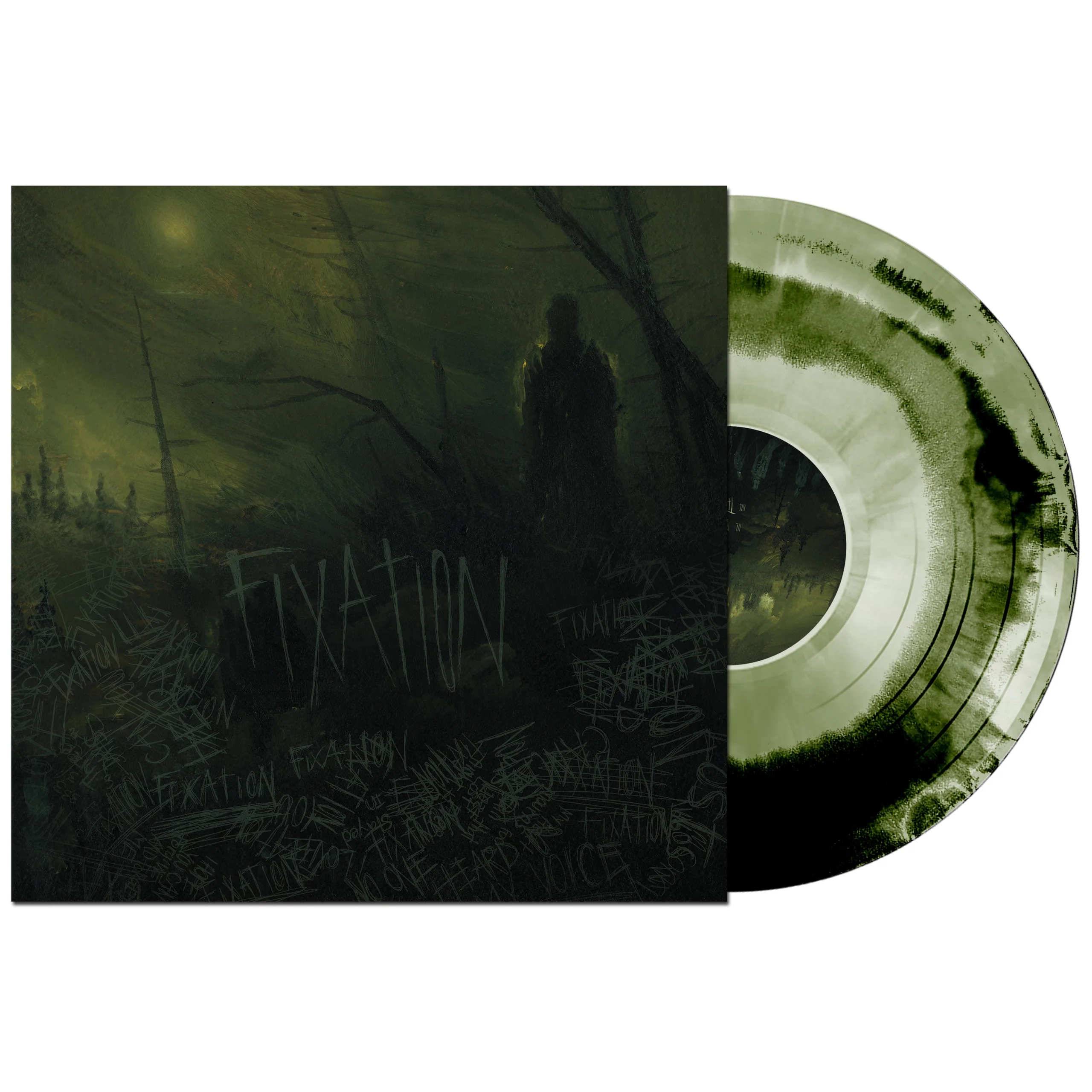THE EMBER, THE ASH 'FIXATION' LP (Forest Green w/ Black & White Haze Vinyl)