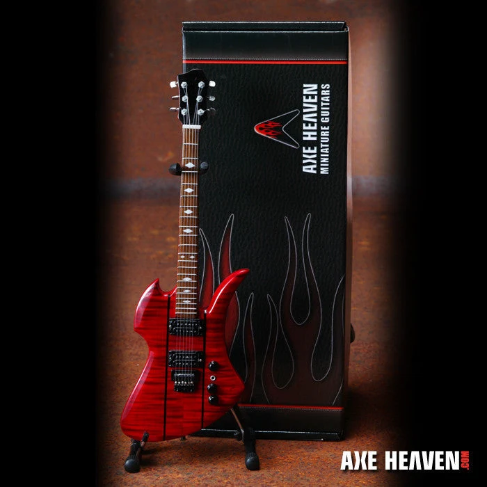 OFFICIAL B.C. RICH® RED STAINED MOCKINGBIRD® MINIATURE GUITAR REPLICA COLLECTIBLE
