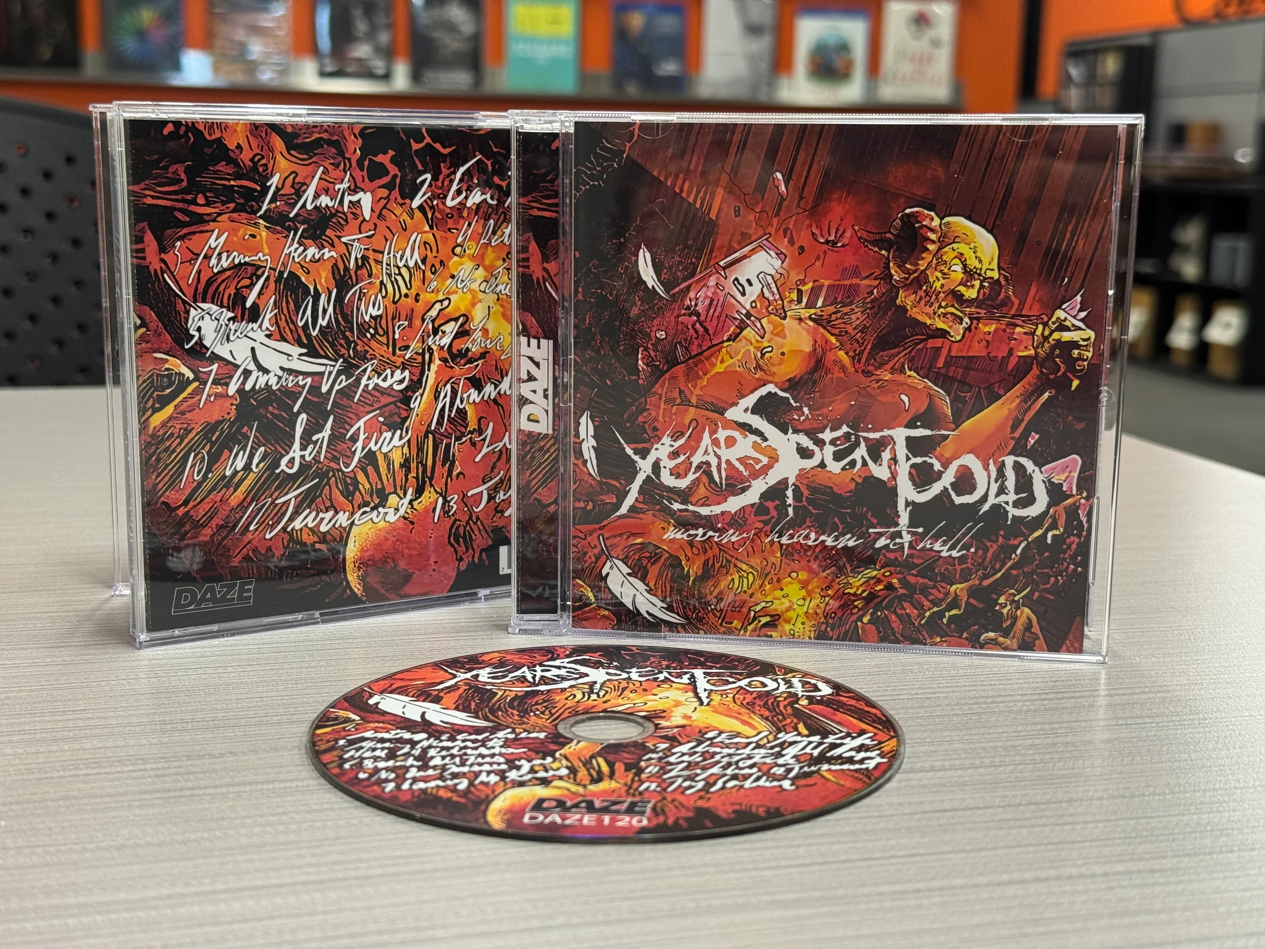 Years Spent Cold ‘MOVING HEAVEN TO HELL’ CD on Daze Records