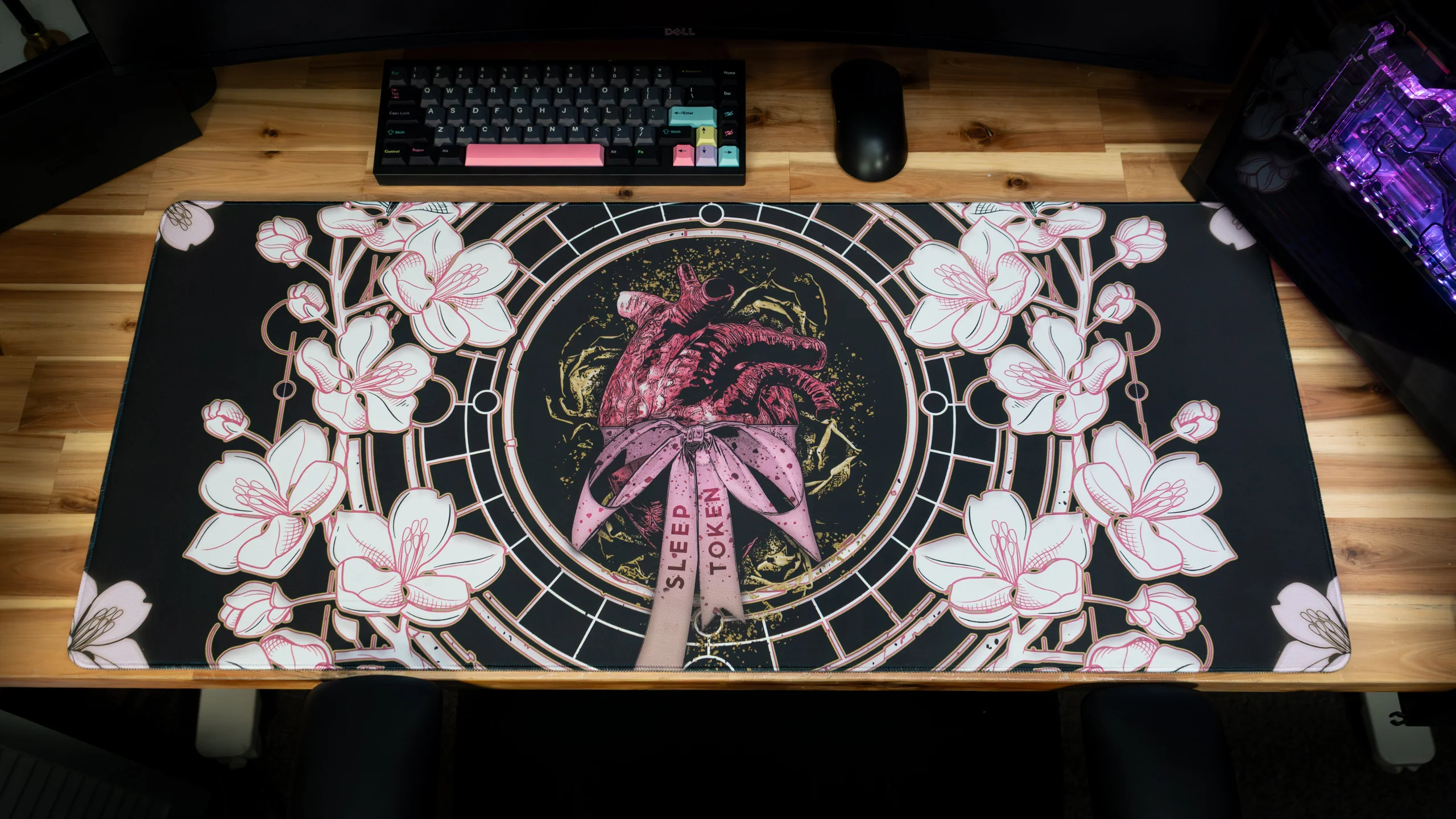 Tied OFFERING Sleep Token DESKMAT Deskmat With Anatomical Heart and Magnolia Art