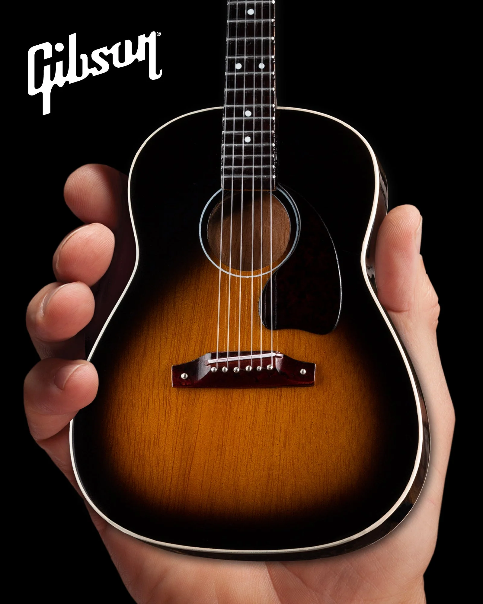 GIBSON J-45 VINTAGE SUNBURST 1:4 SCALE MINI GUITAR MODEL