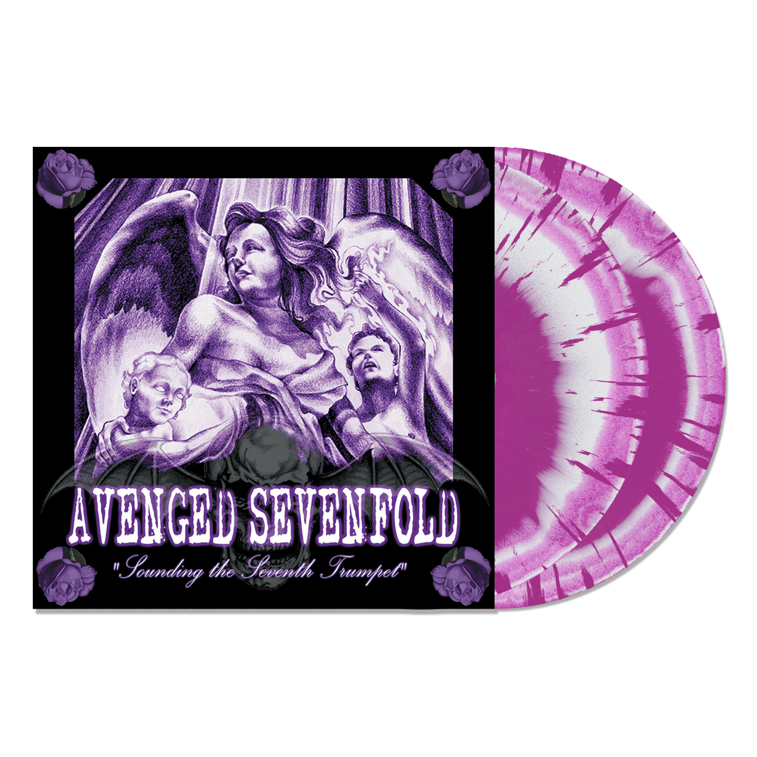 AVENGED SEVENFOLD ‘SOUNDING the SEVENTH TRUMPET’ 2LP, Limited to 500 on Purple & White Swirl Vinyl