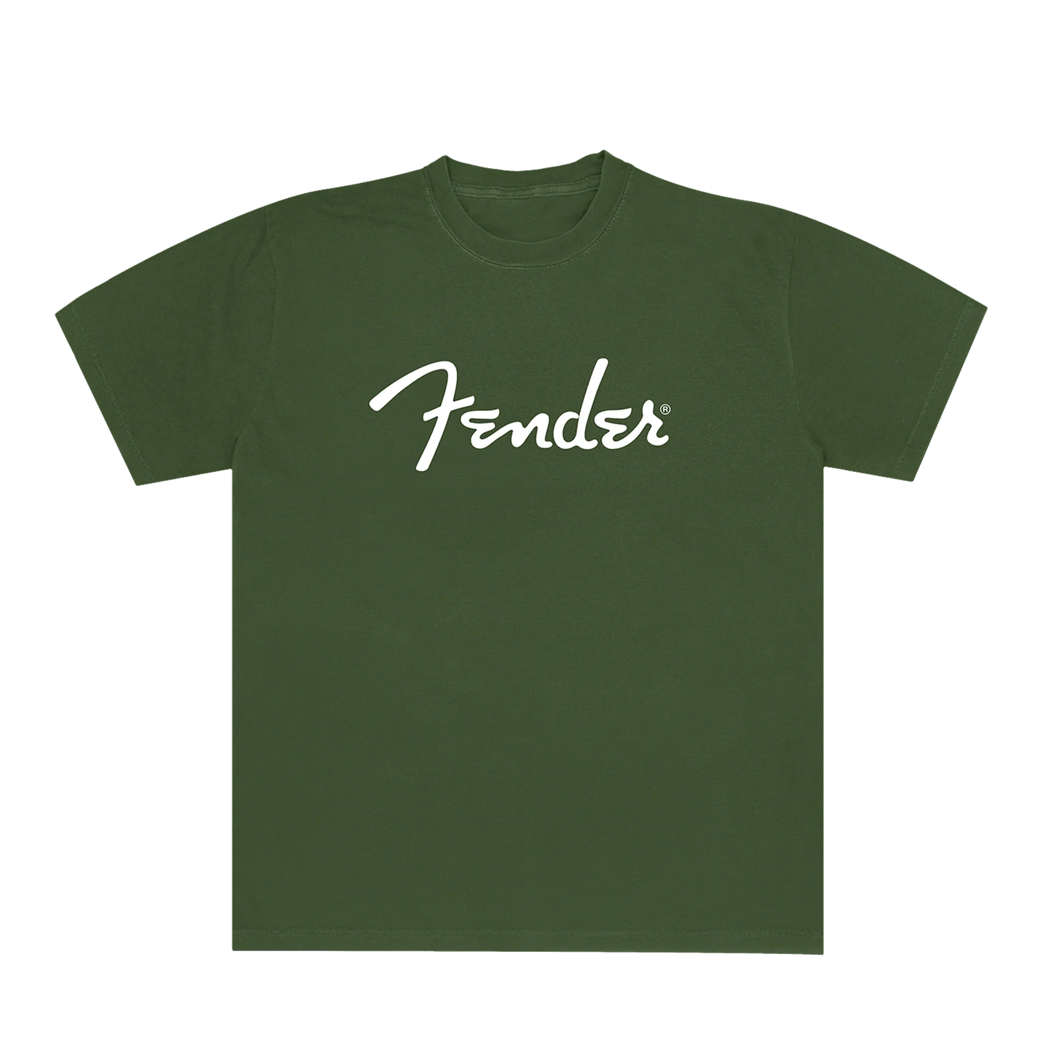SPAGHETTI Tee MILITARY Green T-SHIRT Embroidered Fender Spaghetti Logo