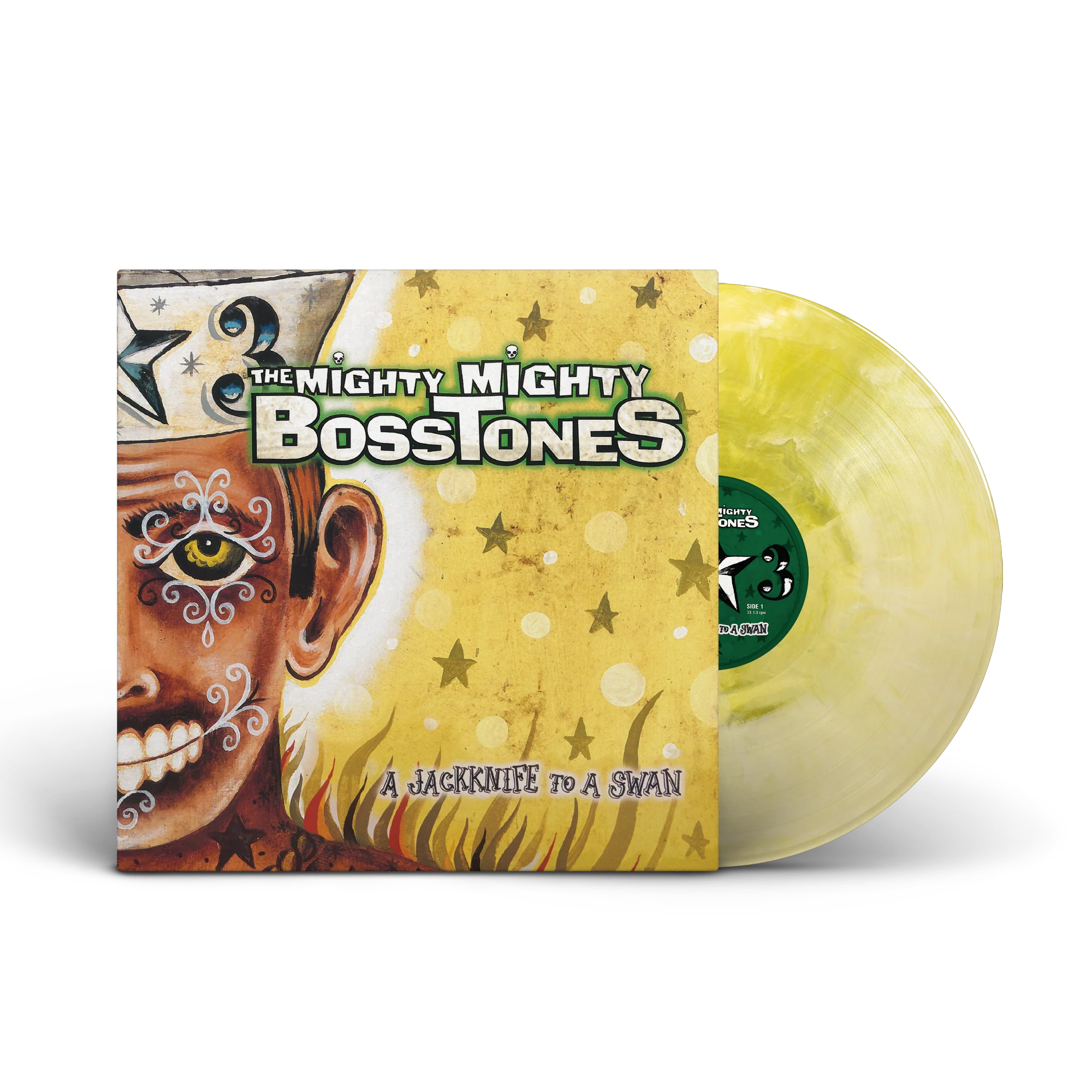 The MIGHTY MIGHTY BOSSTONES A JACKKNIFE to a Swan LP, Radioactive White Splash Vinyl, Limited to 300
