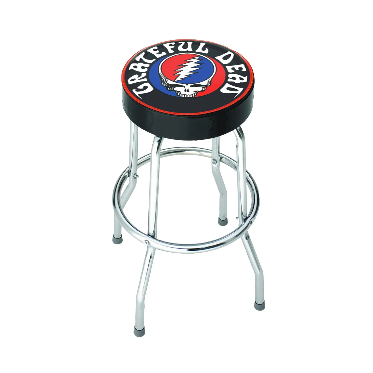 ROCKSAX GRATEFUL DEAD Bar Stool with Logo Seat for Home Bars