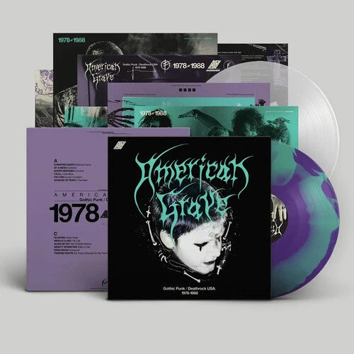 VARIOUS ARTISTS 'AMERICAN GRAVE (GOTHIC PUNK & DEATH ROCK USA: 1978-1988)' 2LP (Clear/Purple/Teal Vinyl)