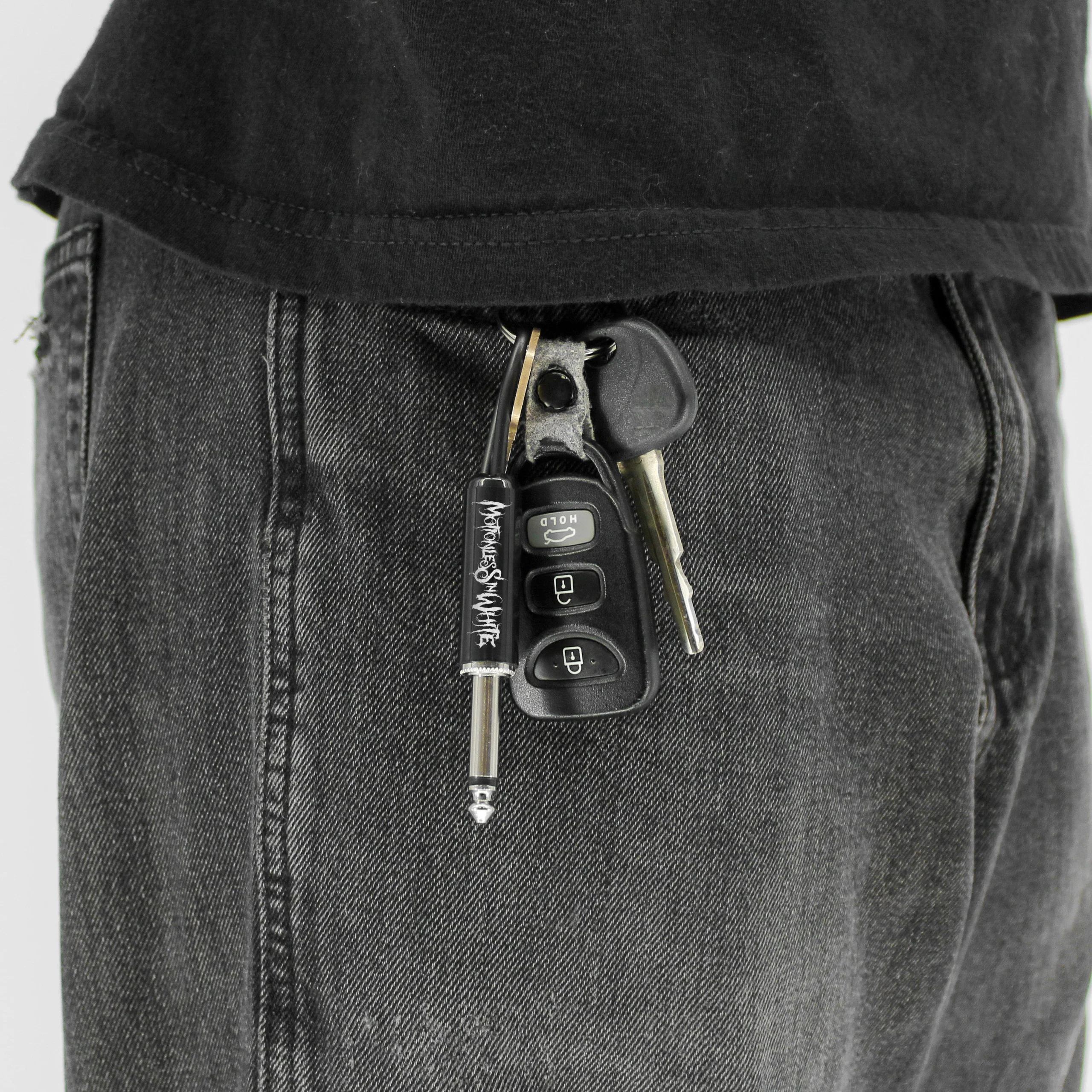 MOTIONLESS IN WHITE LOGO GUITAR PLUG KEYCHAIN