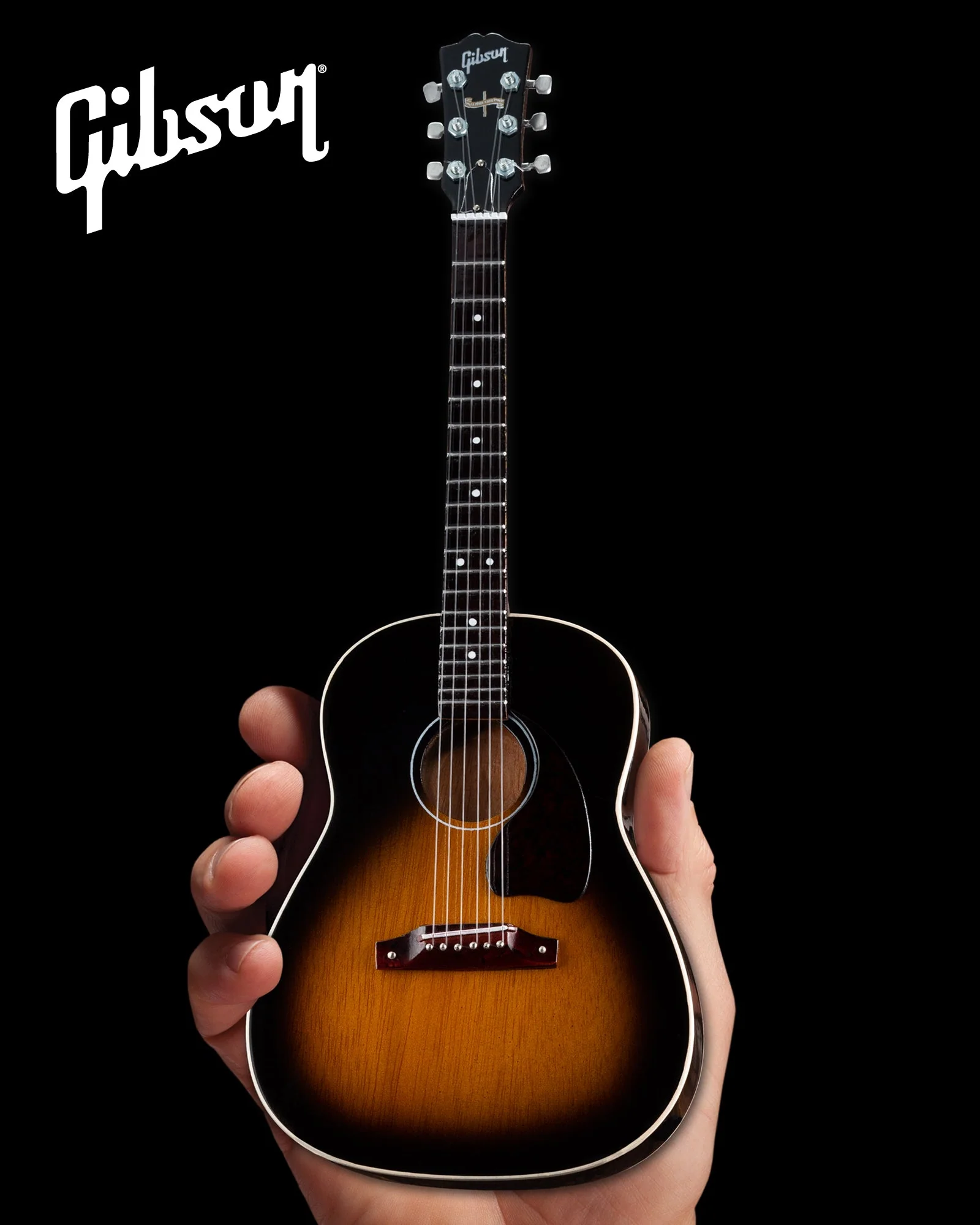 GIBSON J-45 VINTAGE SUNBURST 1:4 SCALE MINI GUITAR MODEL
