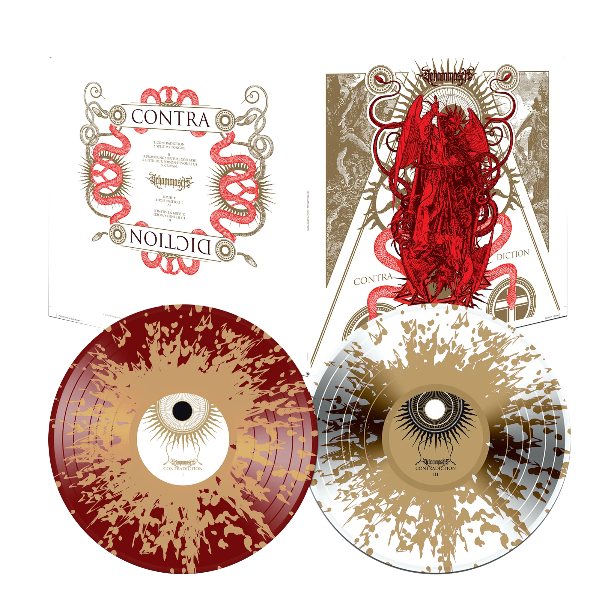 SCHAMMASCH 'CONTRADICTION' 2LP (Red & White / Gold Splatter Vinyl)
