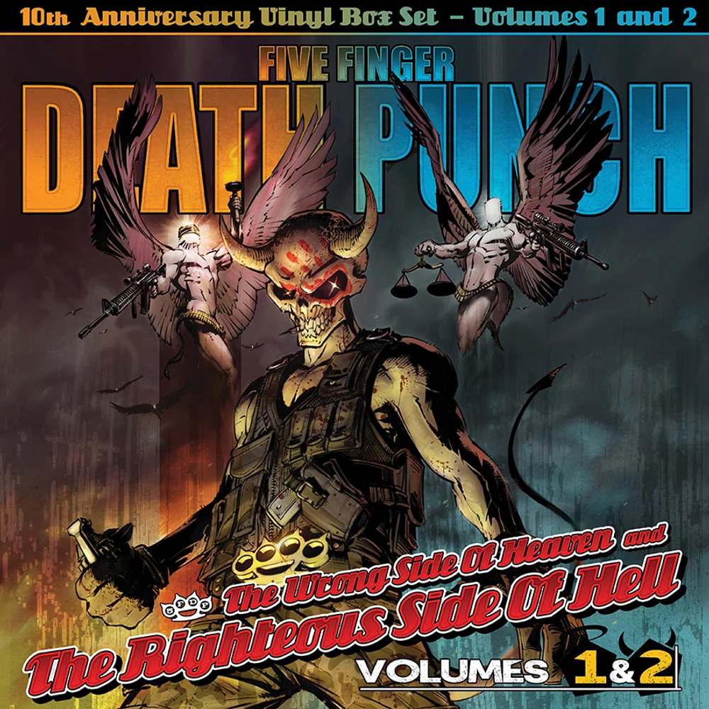 FIVE FINGER DEATH PUNCH《THE WRONG SIDE OF HEAVEN & THE RIGHTEOUS SIDE OF HELL》6LP 黑胶套装（彩胶）