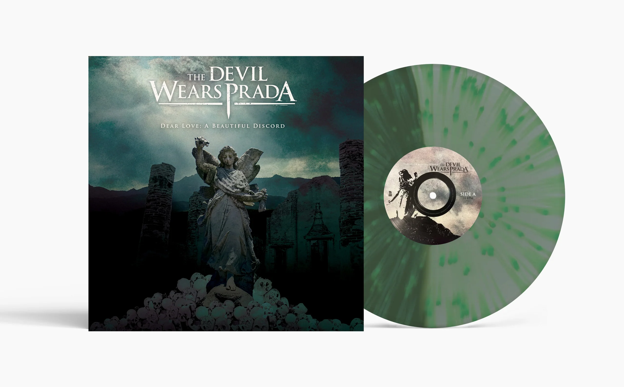 The Devil Wears Prada Dear Love: A BEAUTIFUL DISCORD 20th ANNIVERSARY LP in Green Split Splatter Vinyl