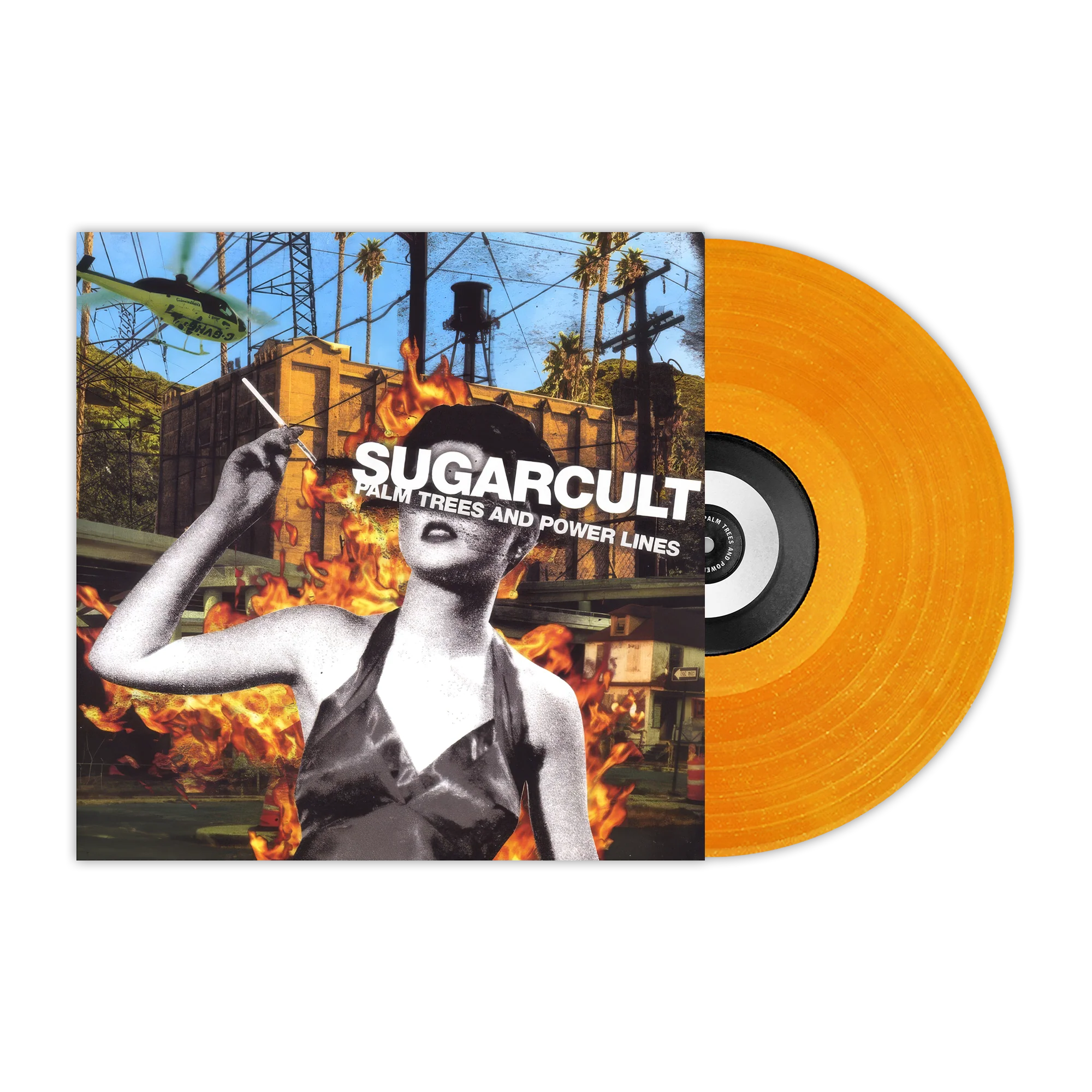 SUGARCULT ‘PALM TREES AND POWERLINES’ LP (Exclusive – Limited to 300, Orange Crush Glitter Vinyl)