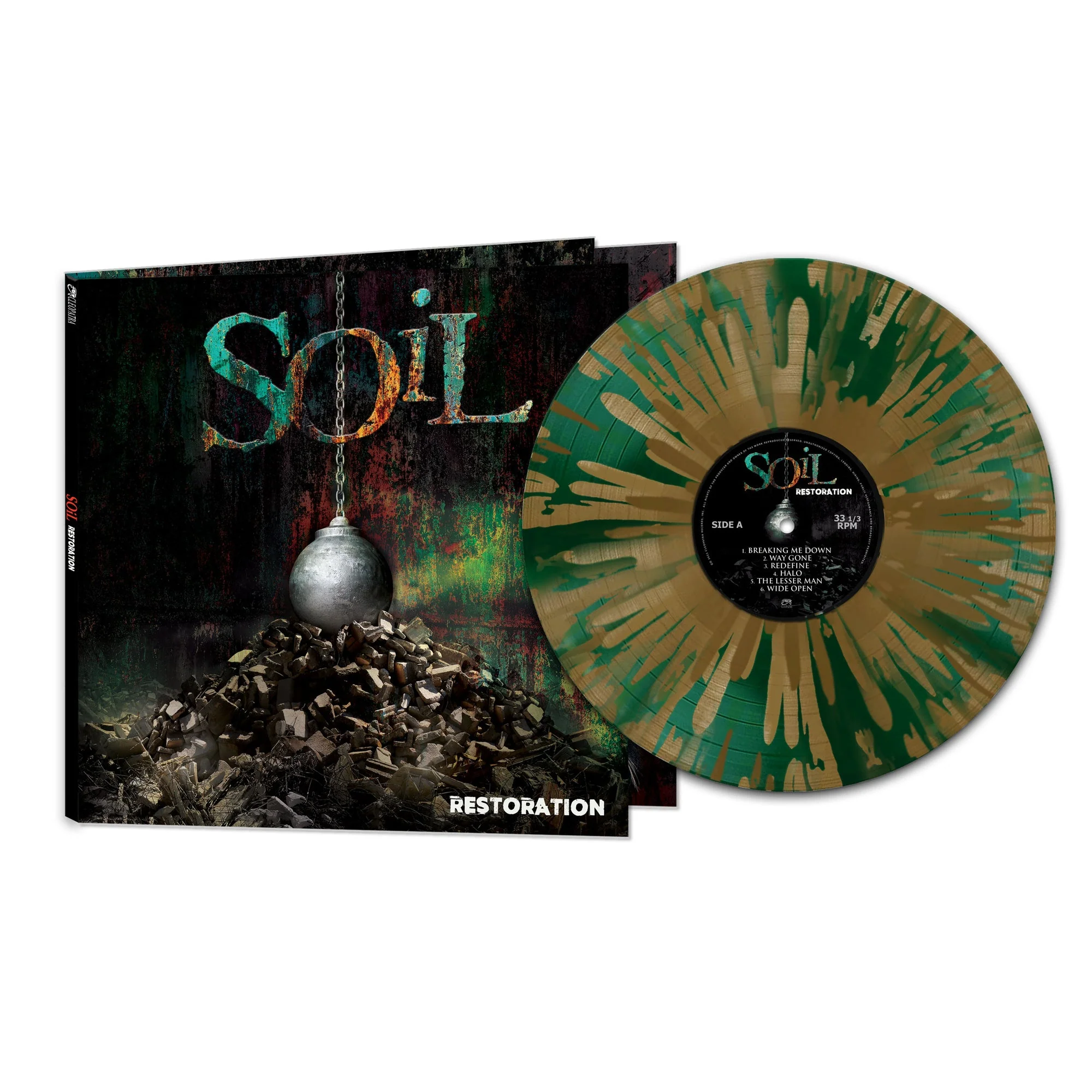 SOIL 'RESTORATION' Gold/Green Splatter Vinyl LP of Re-Recorded Tracks