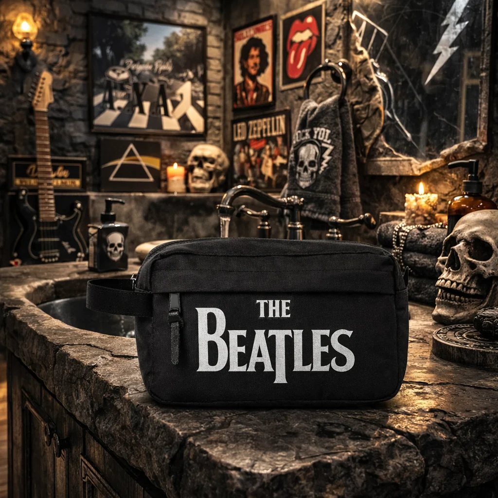 ROCKSAX THE BEATLES WASH BAG - LOGO