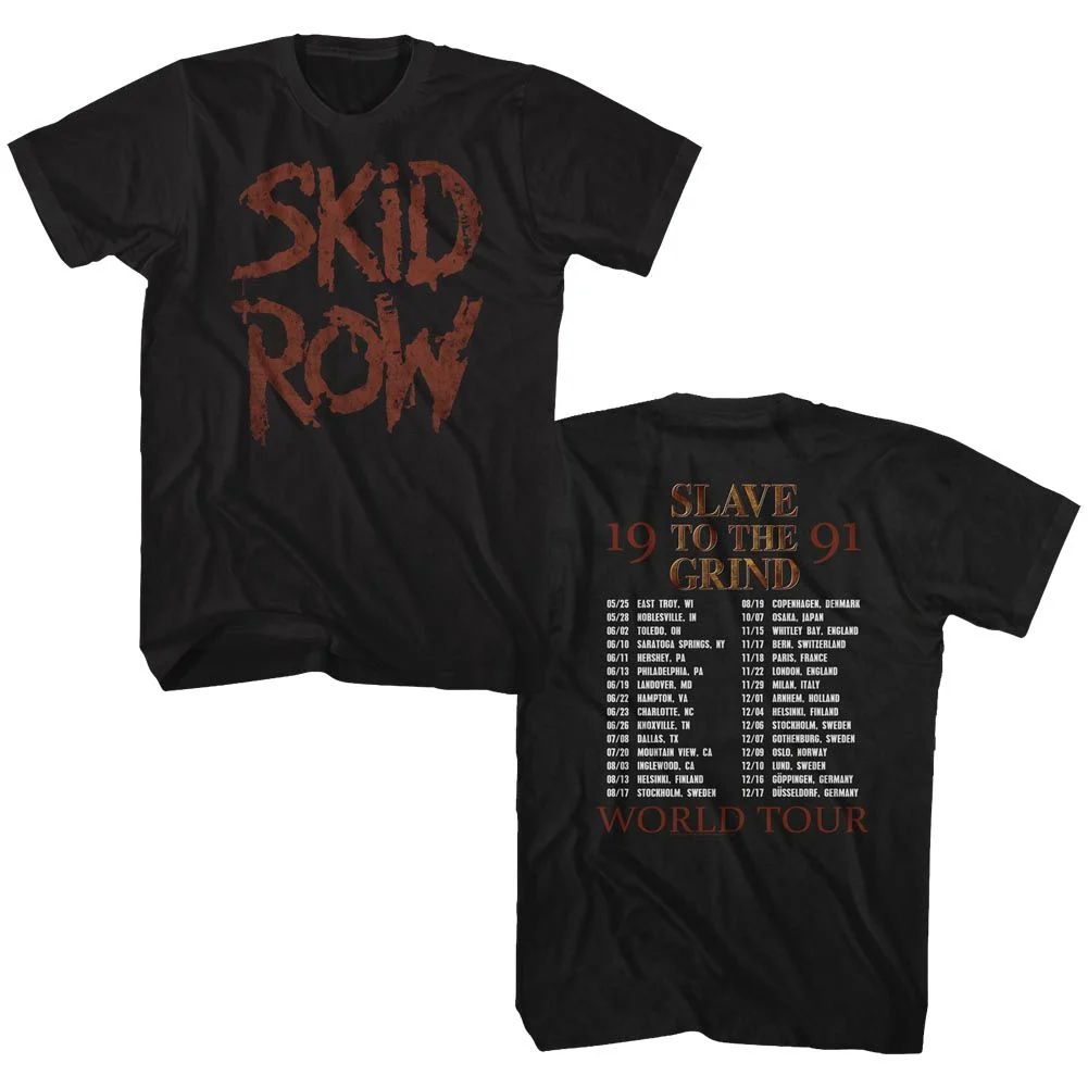 Skid Row STTG 91 Officially Licensed Adult T-Shirt in Black