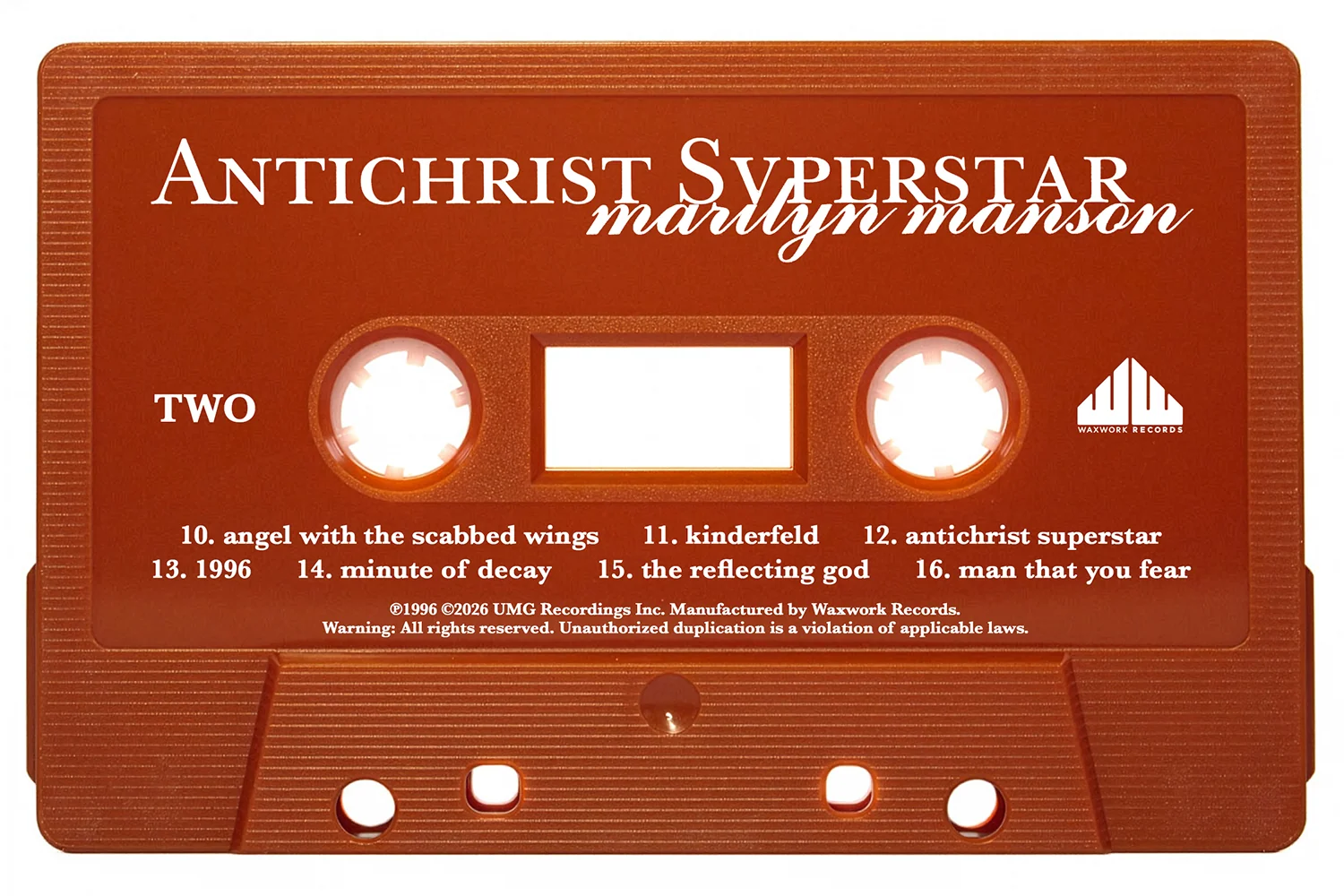 MARILYN MANSON ‘ANTICHRIST SUPERSTAR’ 30TH ANNIVERSARY CASSETTE Cassette