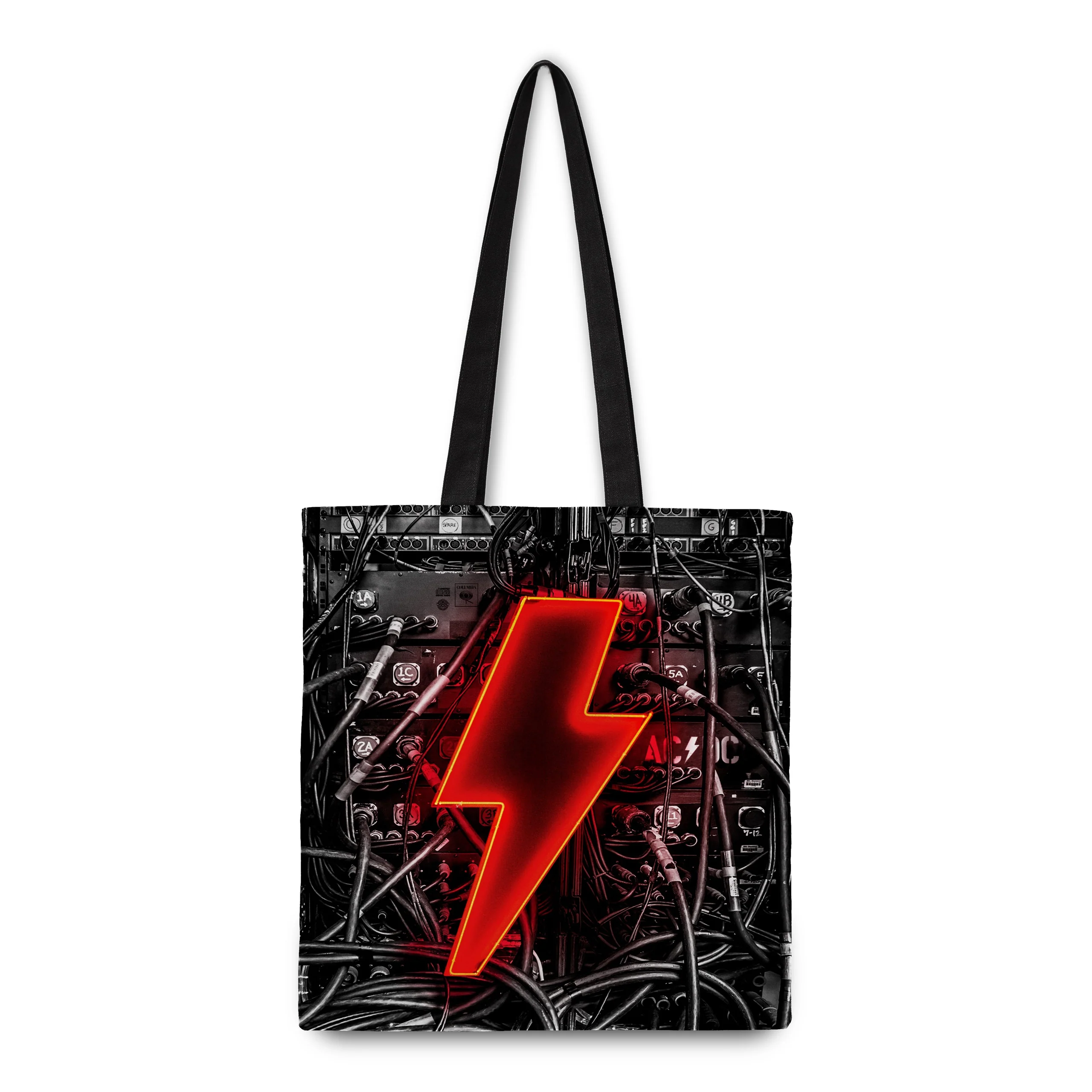 ROCKSAX AC/DC Tote Bag PWR UP in Heavyweight Cotton Canvas