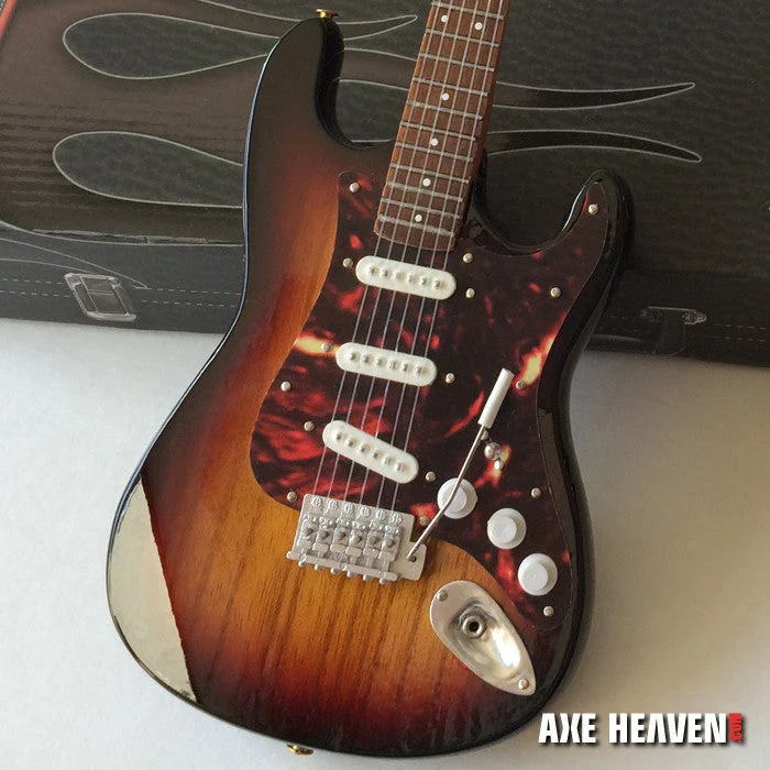 Officially Licensed Mini Sunburst Stratocaster Replica Guitar OFFICIALLY LICENSED SUNBURST FENDER GUITAR TORTOISE PICKGUARD with Tortoise Pickguard