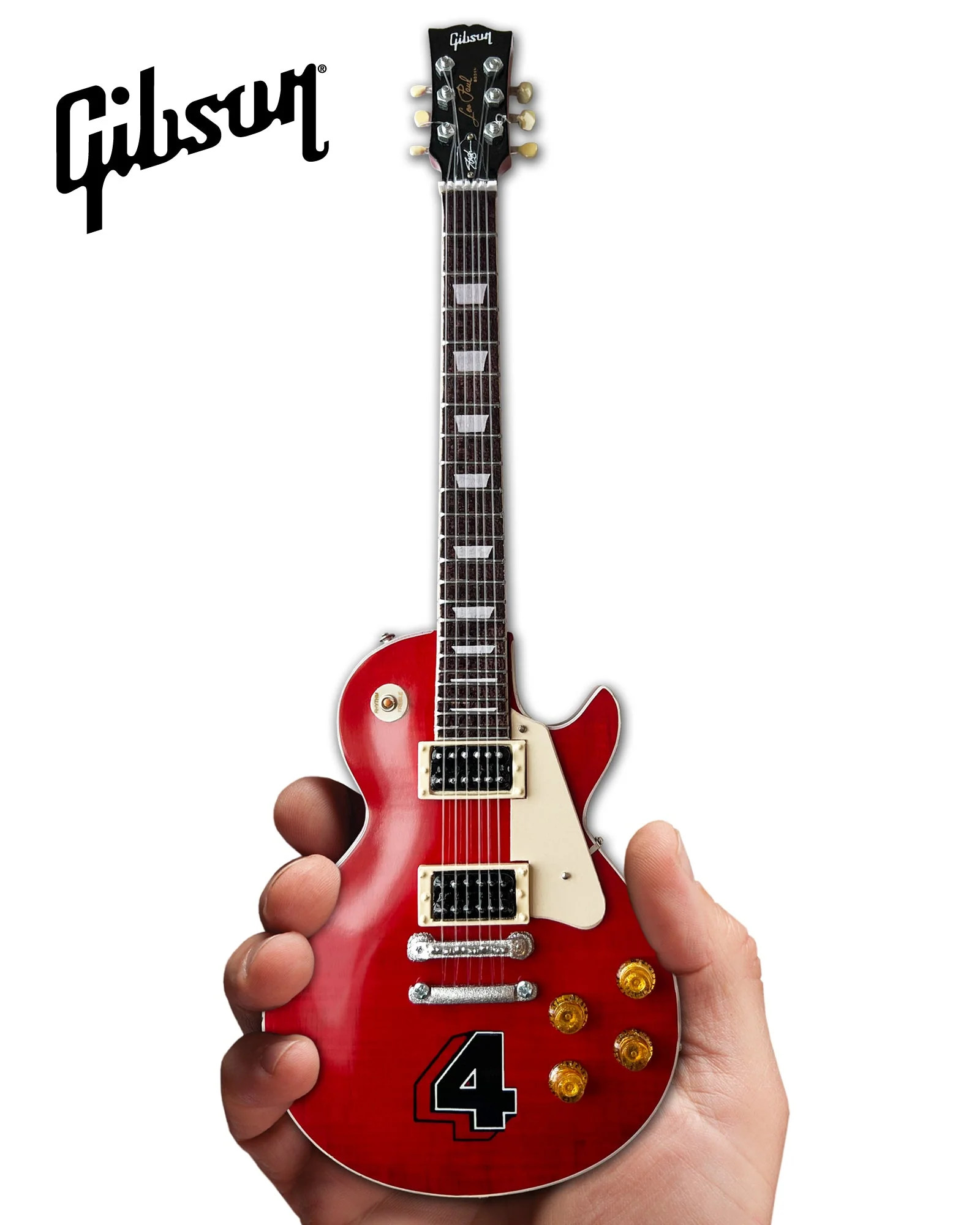 SLASH GIBSON LES PAUL STANDARD TRANSLUCENT CHERRY LIMITED 4 ALBUM EDITION MINI GUITAR MODEL