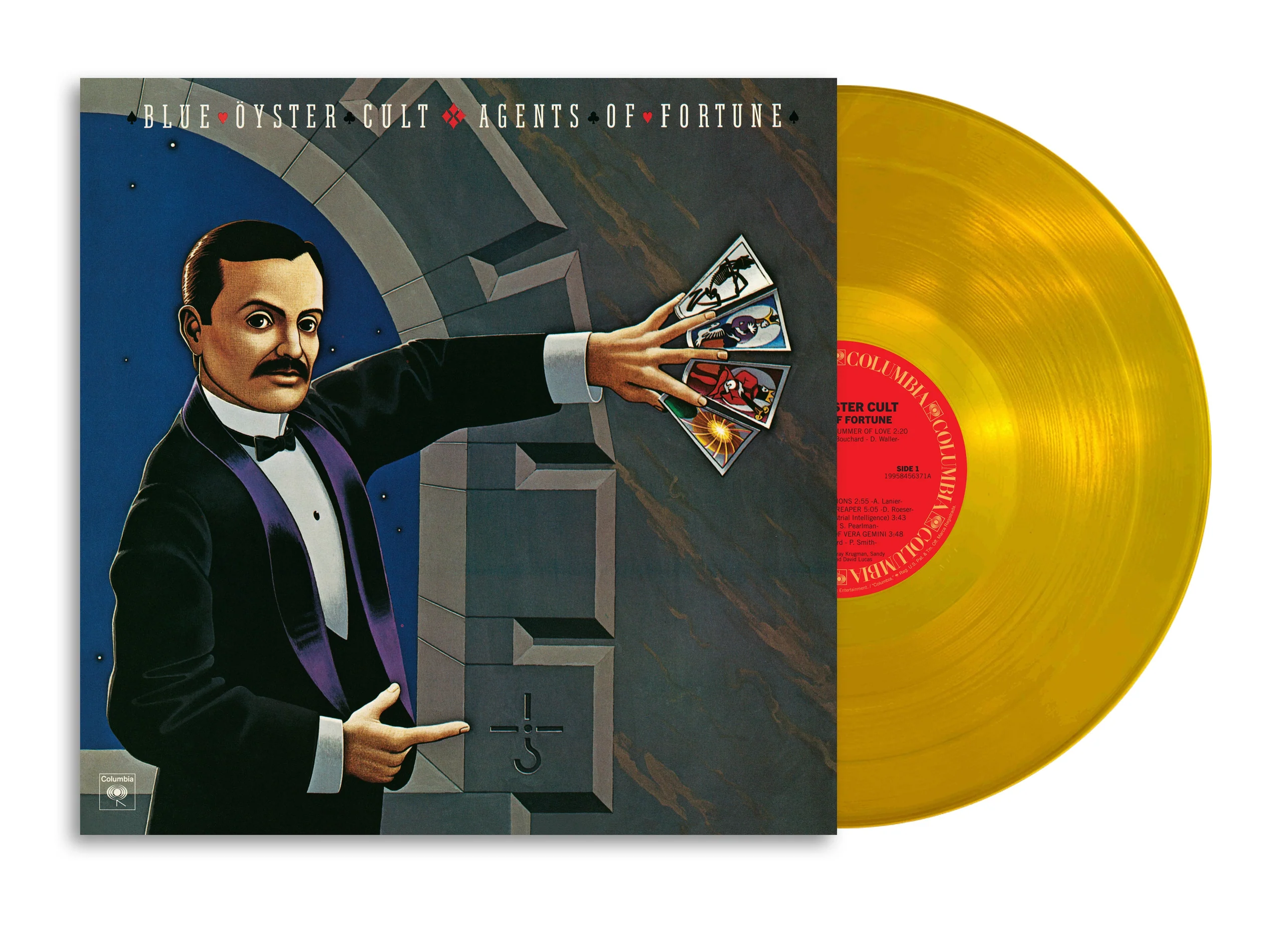 Blue OYSTER Cult 'AGENTS Of FORTUNE' 50th Anniversary Gold Vinyl LP