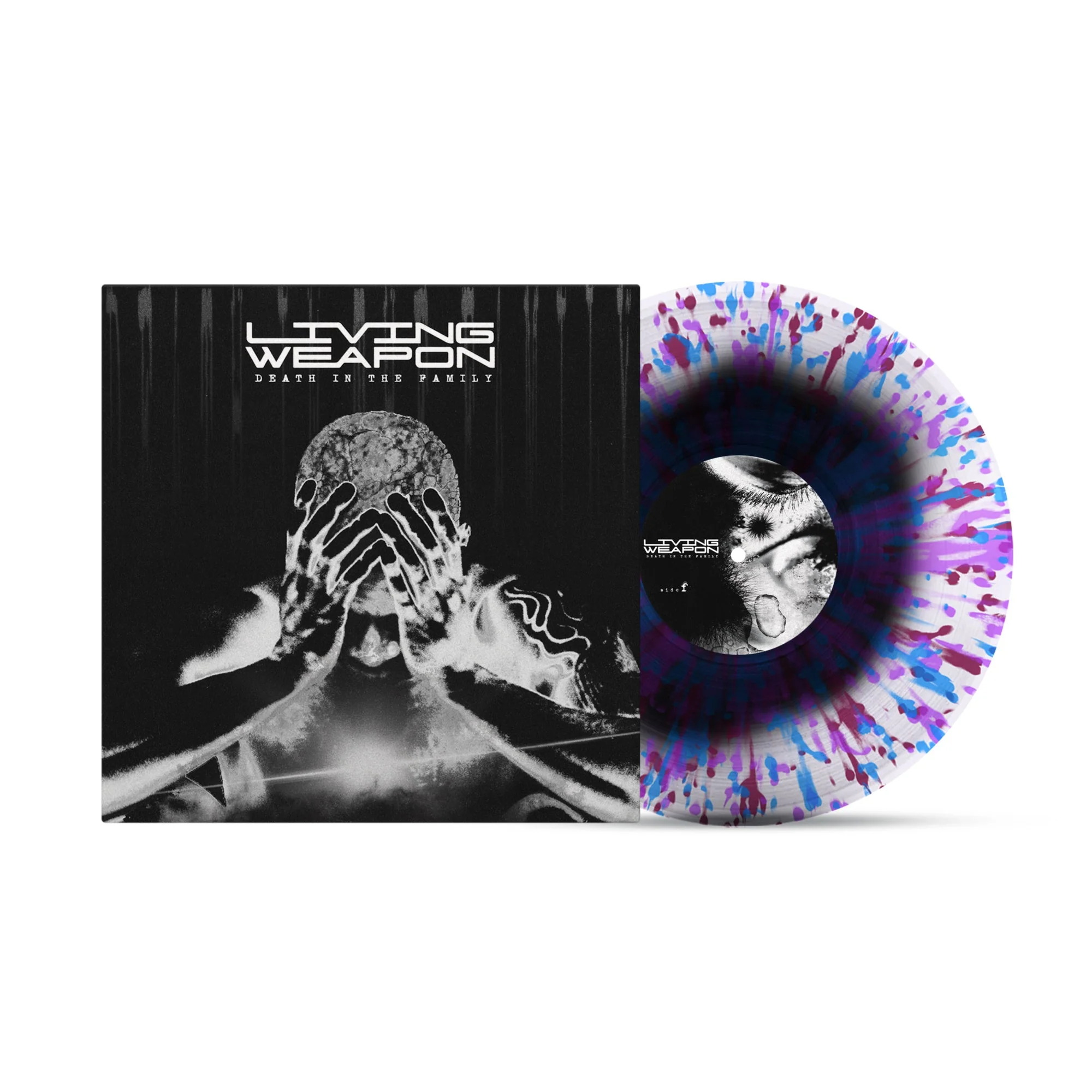LIVING WEAPON Death In The FAMILY LP Splatter Vinyl