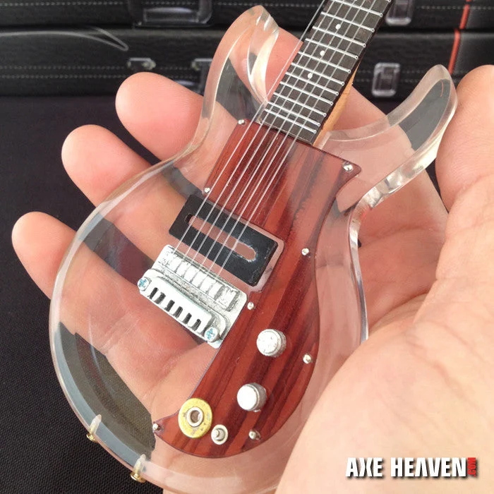 MADE FAMOUS BY DAN ARMSTRONG SEE-THROUGH ACRYLIC MINIATURE GUITAR REPLICA COLLECTIBLE Miniature Guitar Replica Collectible