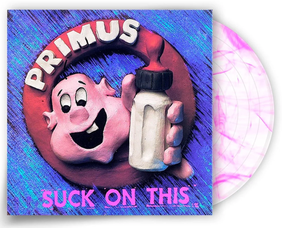 PRIMUS Suck on This Live Debut LP on Clear Vinyl With Pink Swirls