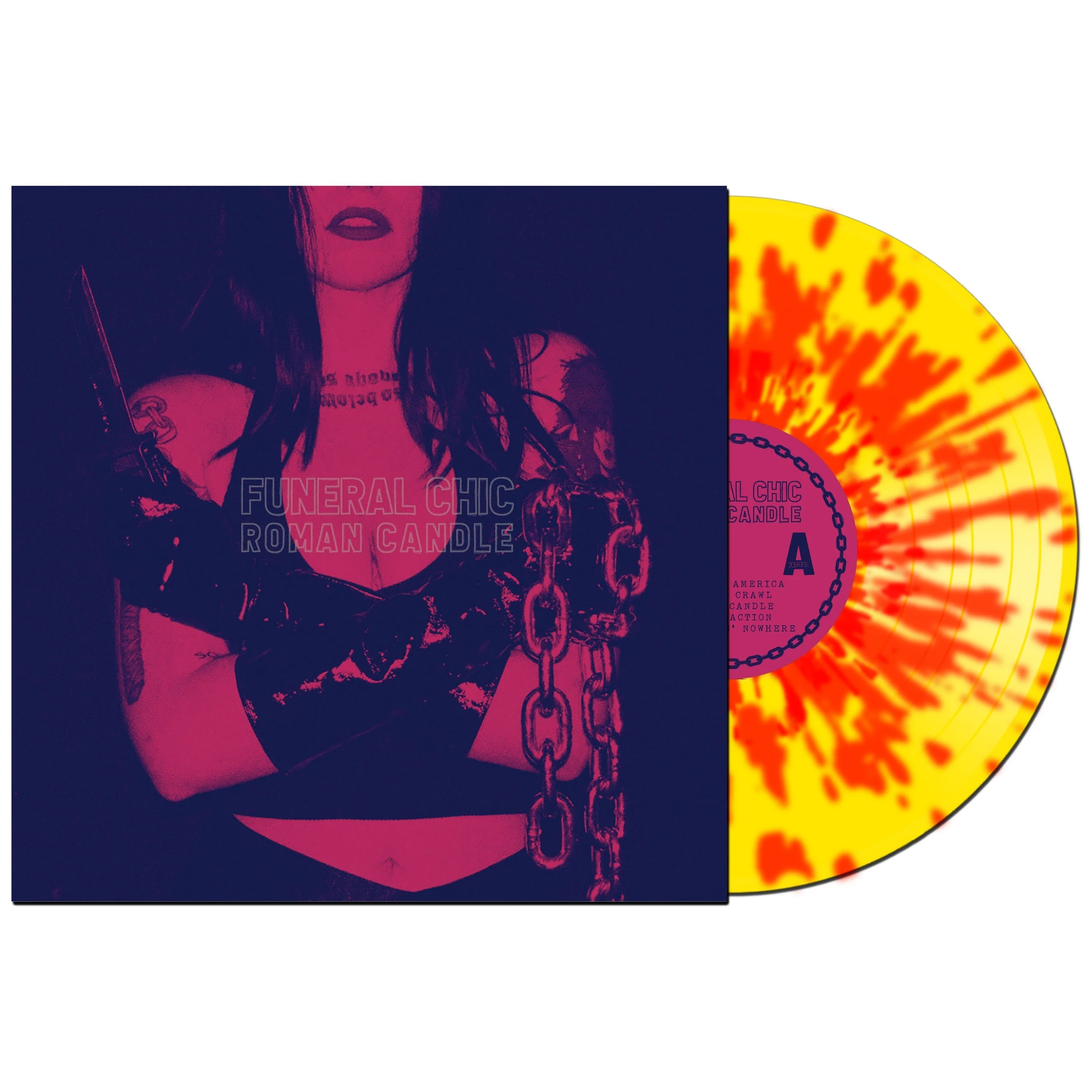 FUNERAL CHIC 'ROMAN CANDLE' LP on Various Color Vinyl