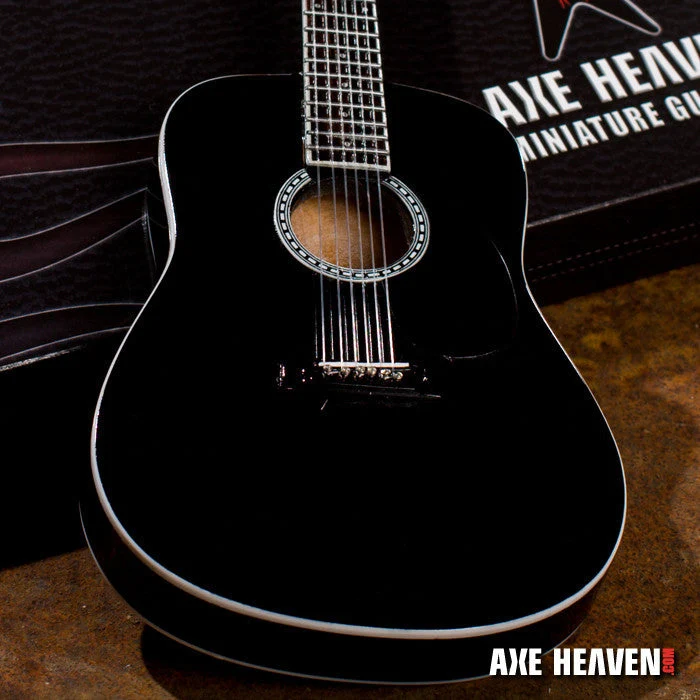 CLASSIC Black Mini Acoustic Guitar Replica Collectible FINISH MINIATURE ACOUSTIC GUITAR REPLICA COLLECTIBLE