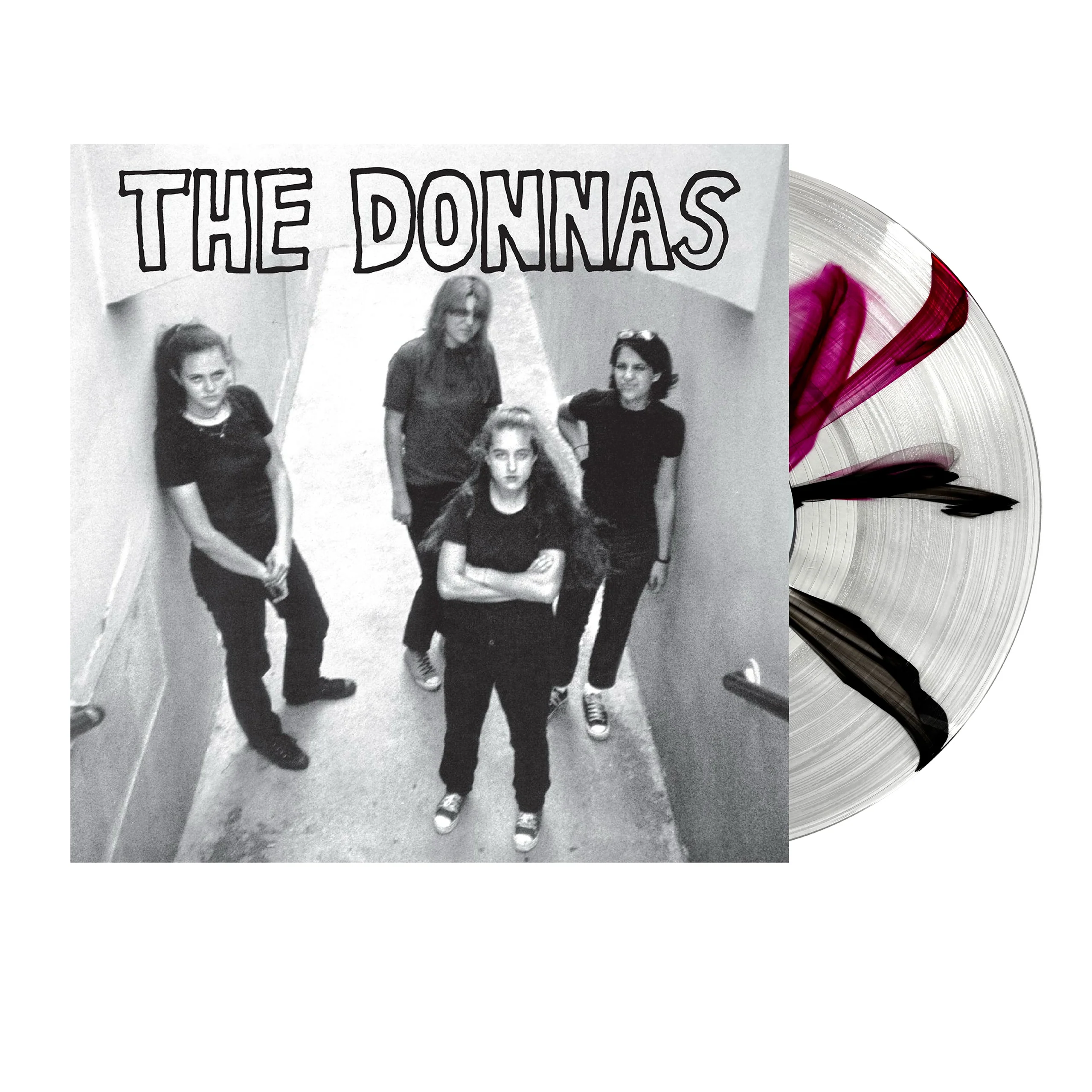 THE DONNAS 'ALL-ANALOG' LP Clear w/Black & Purple Inksplosion Vinyl