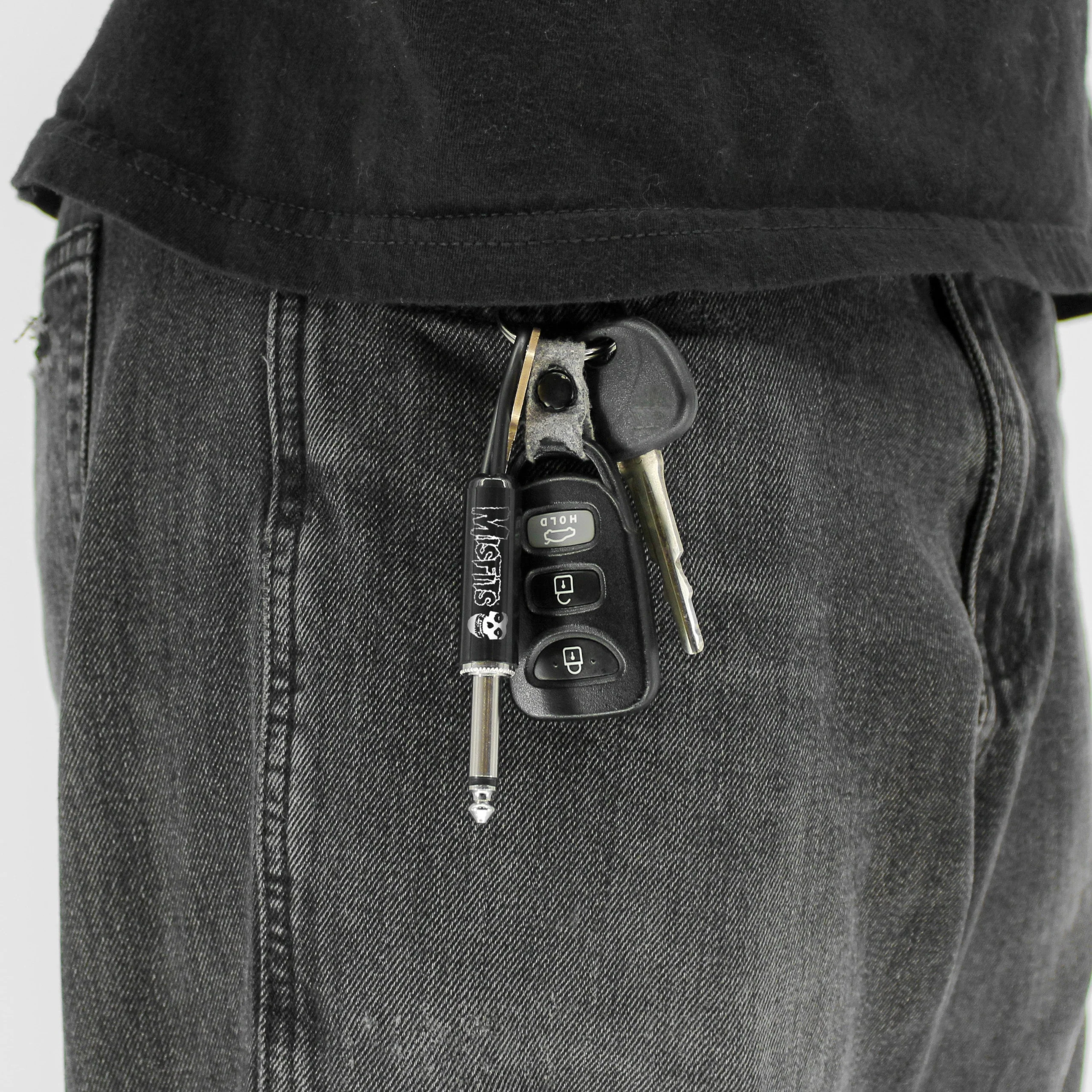 MISFITS Logo GUITAR Plug KEYCHAIN for Jack Rack Holders