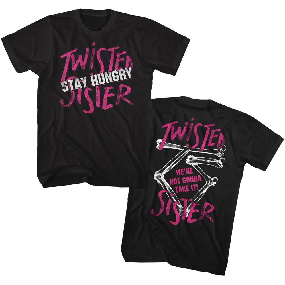 TWISTED SISTER TS WNGTI Adult Band T-Shirt in Black