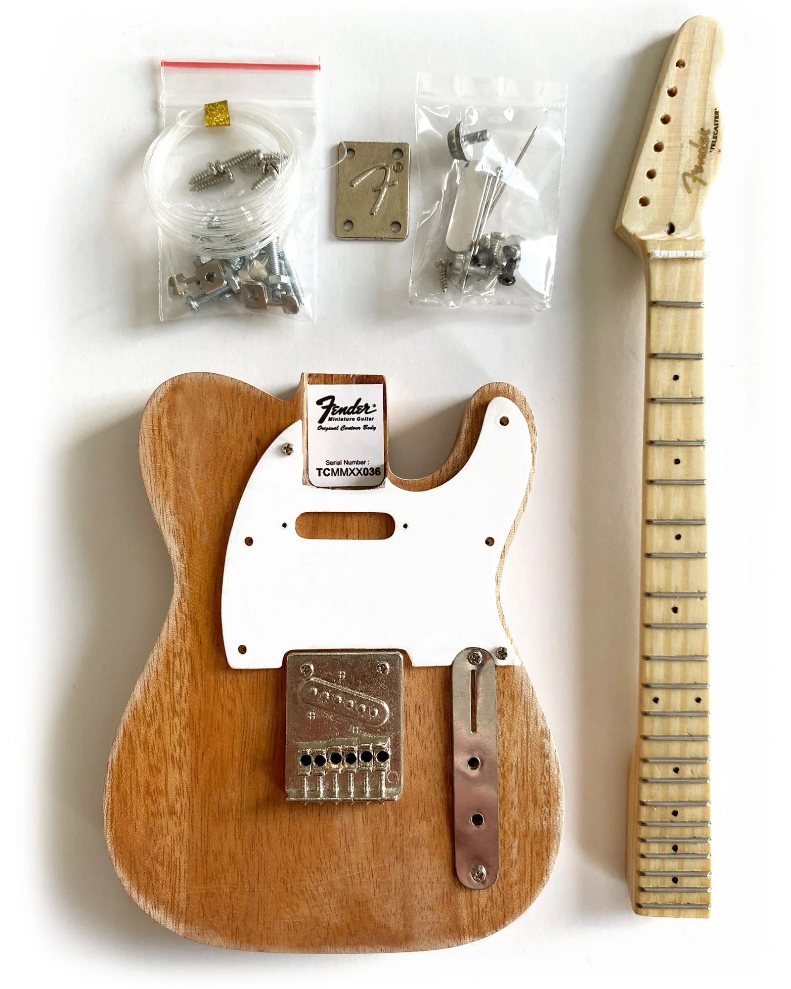 MINIATURE GUITAR MODEL KIT - FENDER™ TELECASTER™ - BUILD YOUR OWN - OFFICIALLY LICENSED
