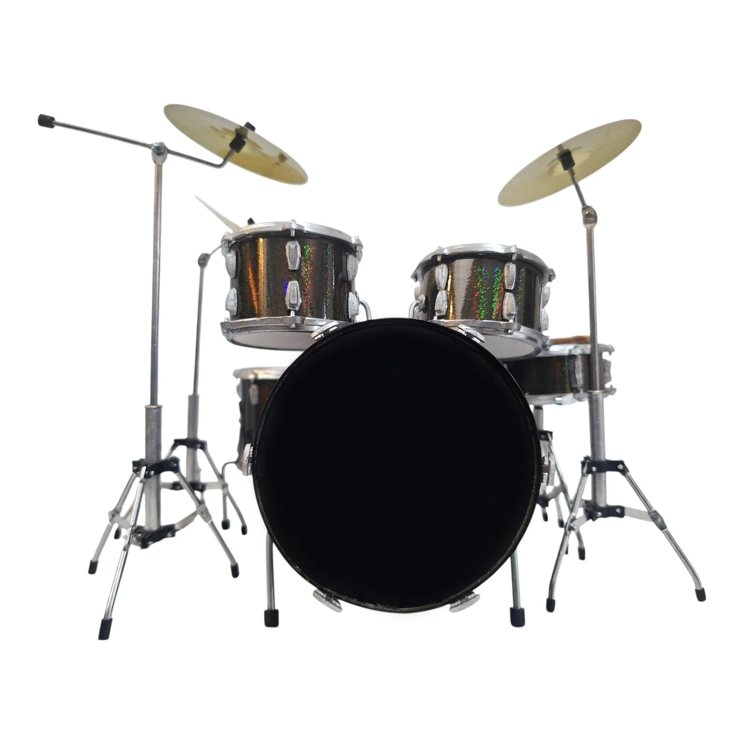 CLASSIC 5-PIECE BLACK SPARKLE DRUM SET MINI REPLICA COLLECTIBLE