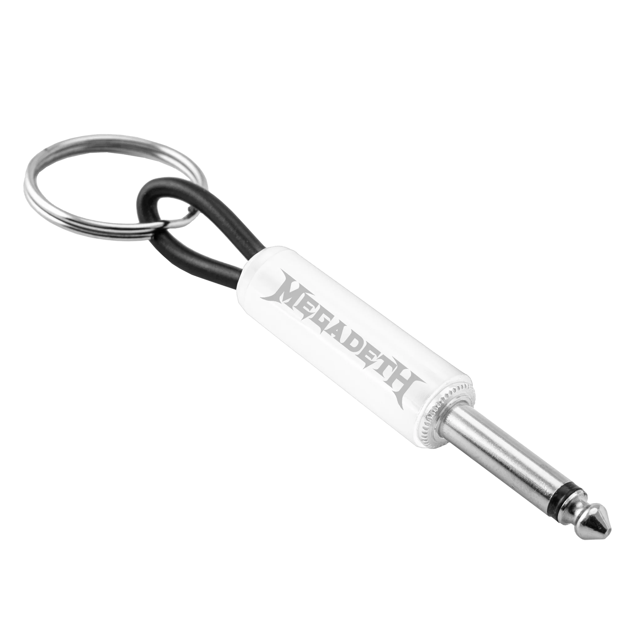 MEGADETH WHITEOUT WORDMARK GUITAR Plug KEYCHAIN for Jack Rack Holders