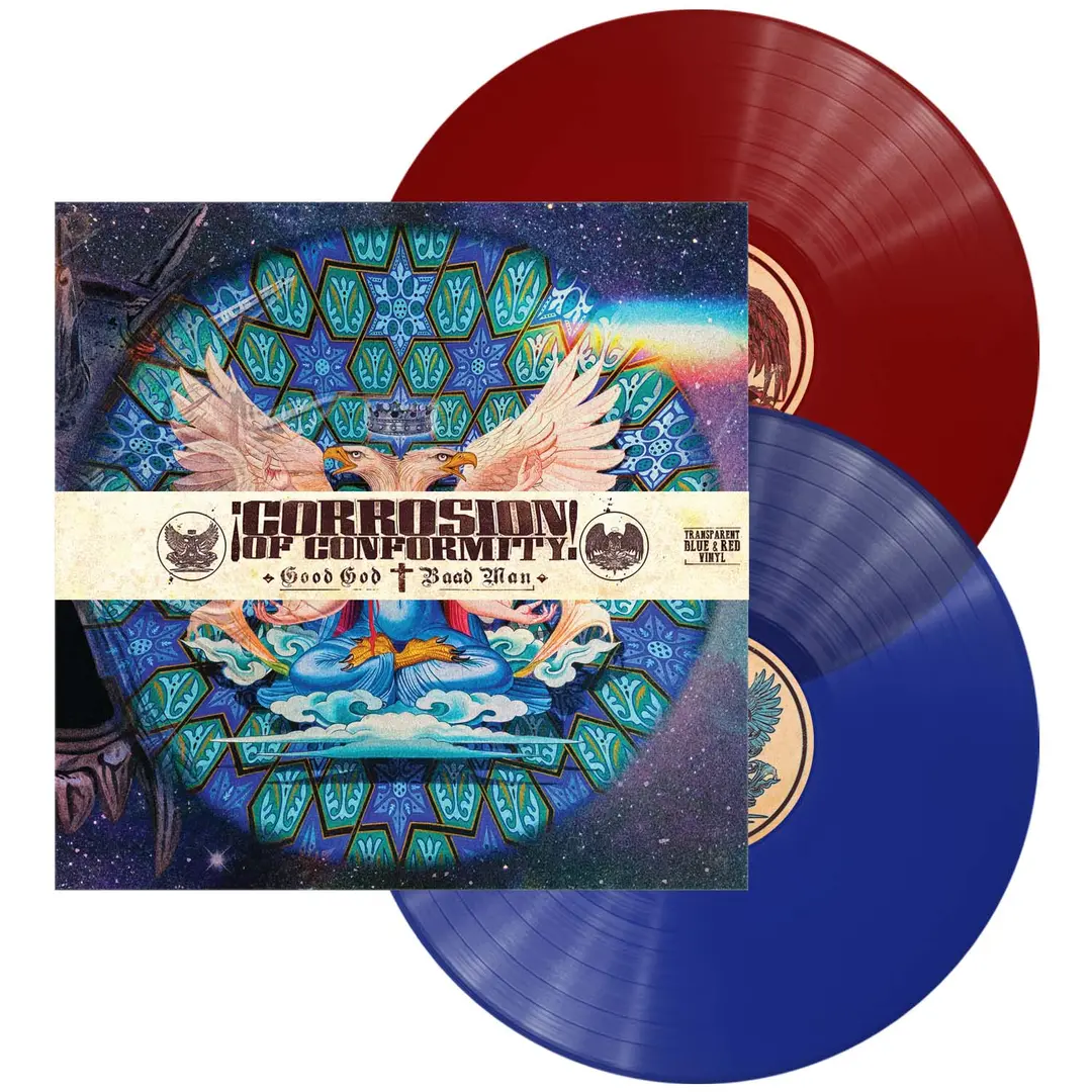 CORROSION of CONFORMITY Good God/Baad Man 2LP in Transparent Blue and Red Vinyl