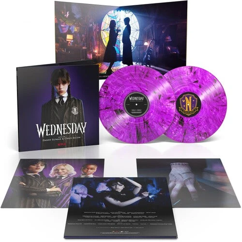 DANNY ELFMAN 'WEDNESDAY (ORIGINAL SOUNDTRACK)' 2LP Purple Goth and Smoky Shadow Vinyl