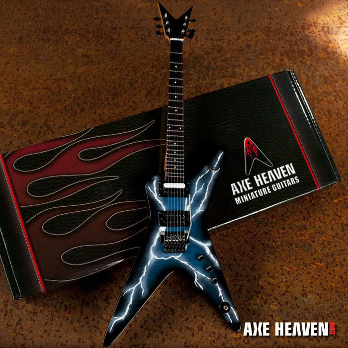 LICENSED DIMEBAG DARRELL SIGNATURE LIGHTNING BOLT MINIATURE GUITAR REPLICA