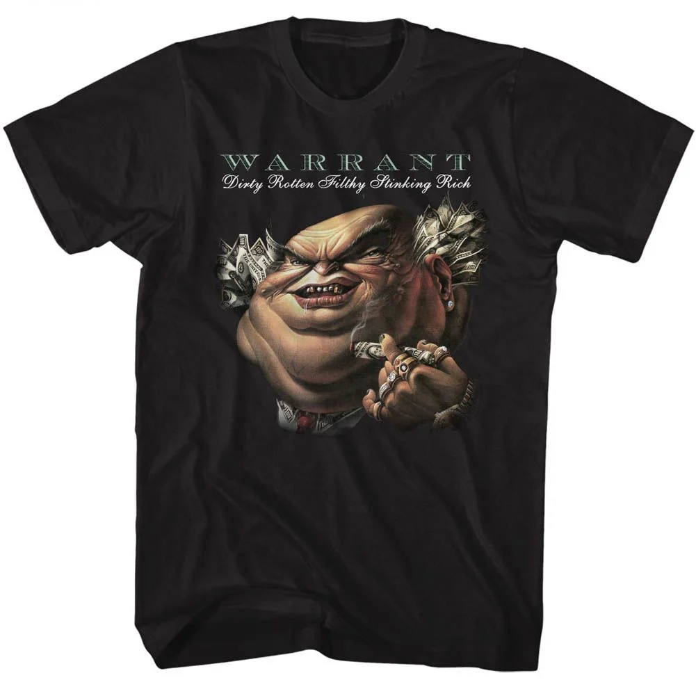 WARRANT DRFSR Adult T-Shirt in Black, Officially Licensed