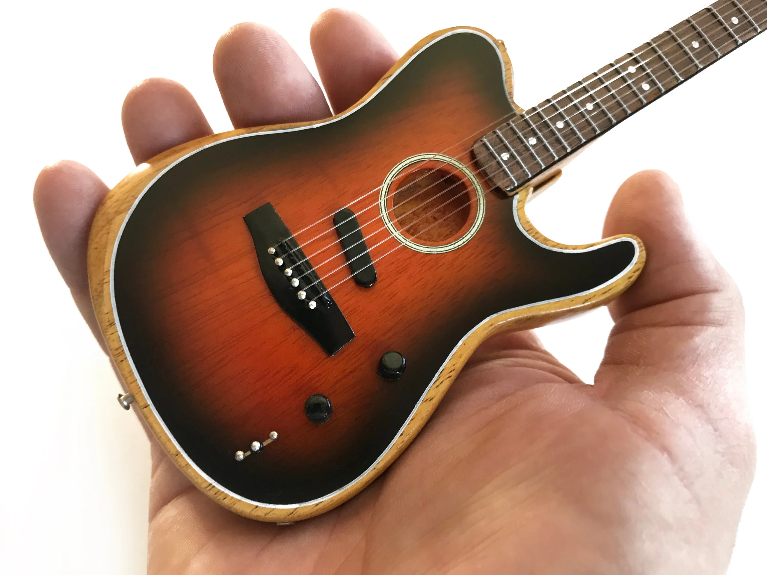 THE AMERICAN ACOUSTASONIC™ TELECASTER® FENDER™ MINIATURE GUITAR REPLICA - SUNBURST