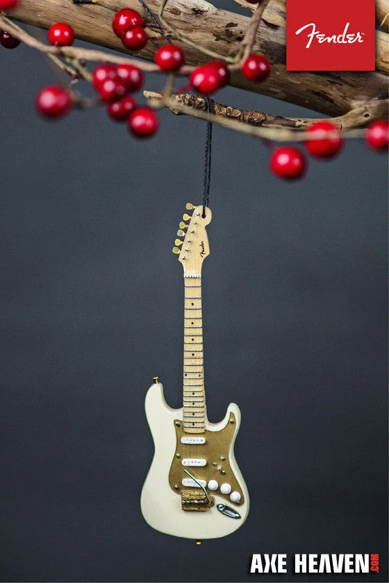 6" FENDER 50S STRATOCASTER GUITAR HOLIDAY ORNAMENT – CREAM