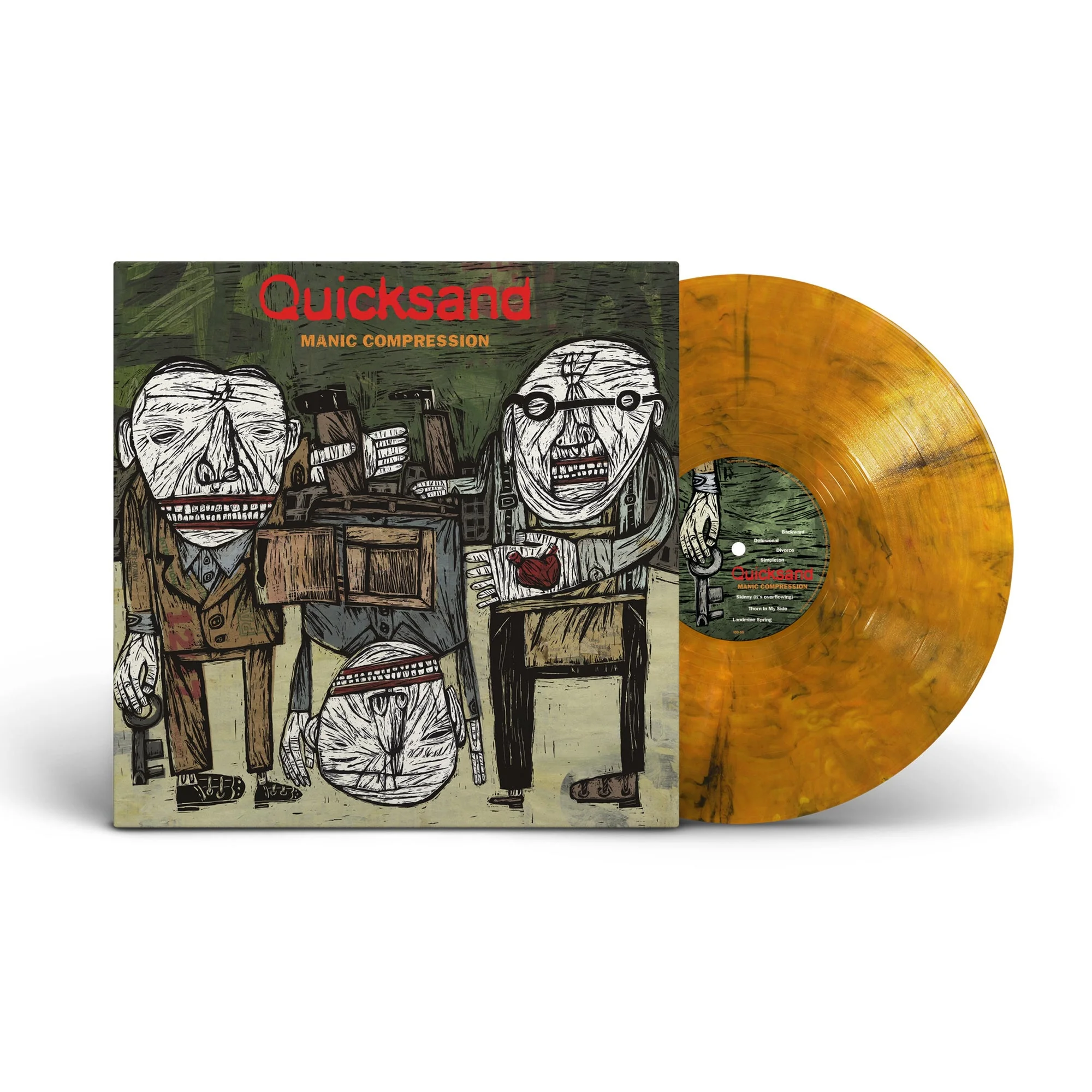 QUICKSAND 'Manic COMPRESSION' LP Tigers Eye Orange Vinyl 30th Anniversary Deluxe
