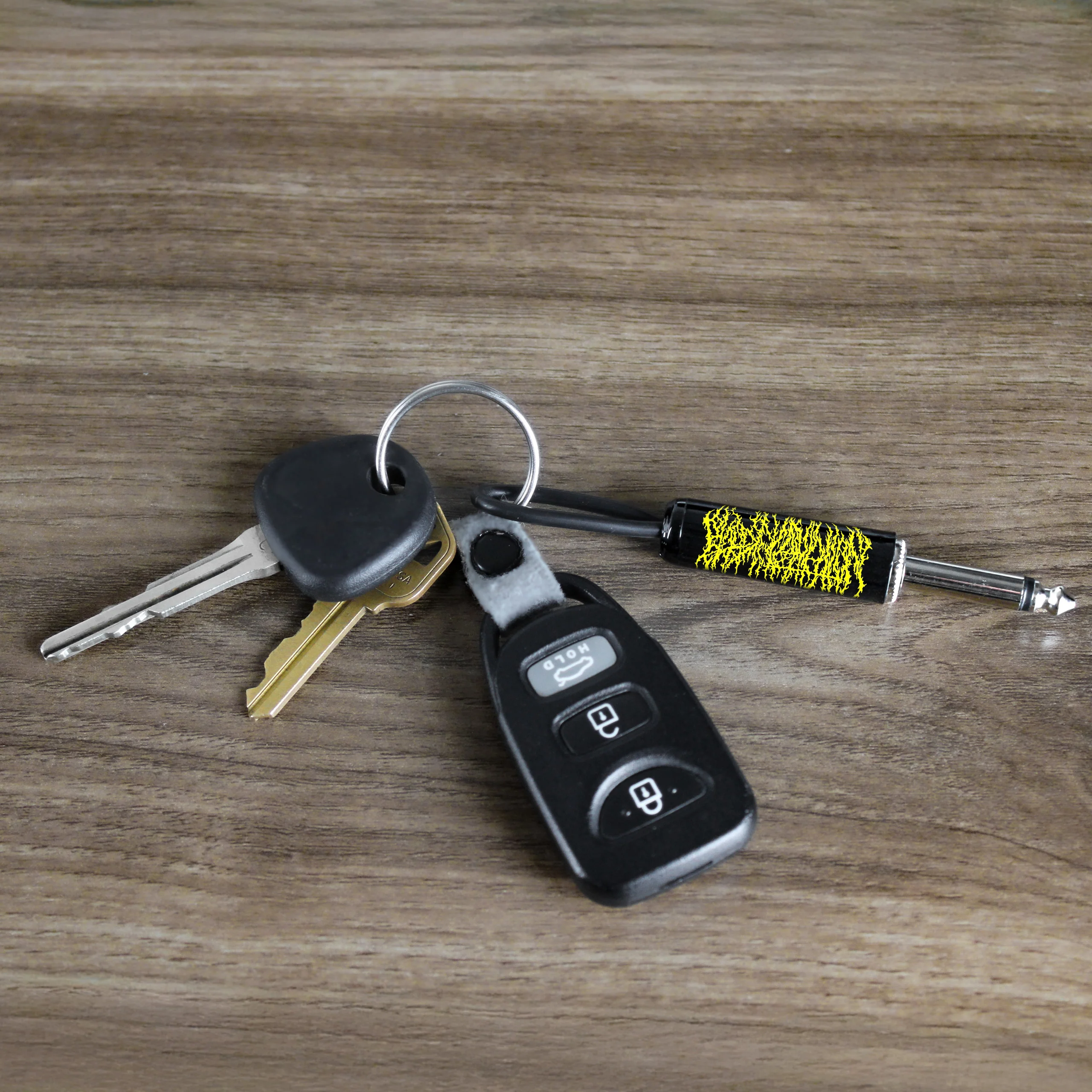 Blood INCANTATION Logo GUITAR Plug KEYCHAIN in Radiant Yellow