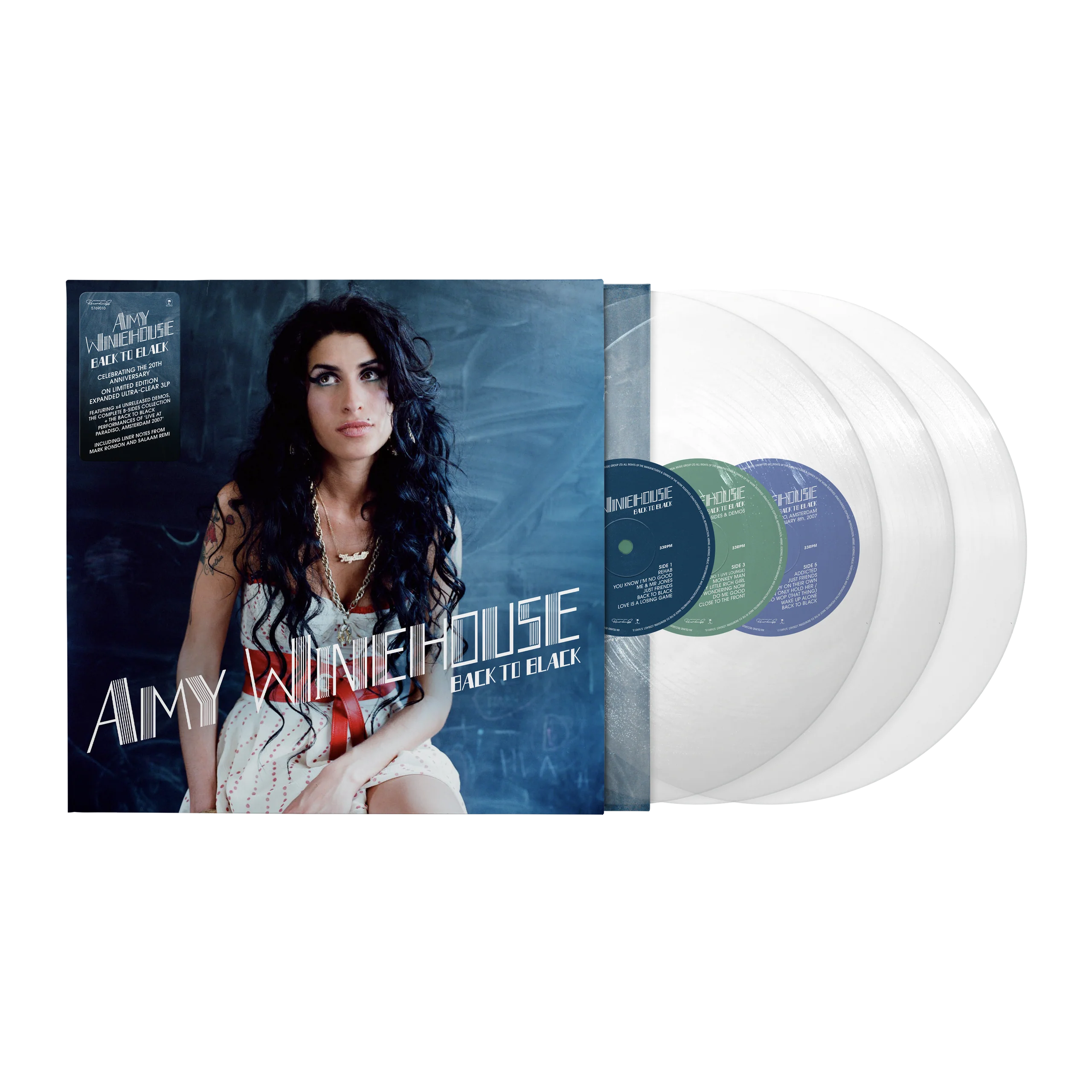 AMY WINEHOUSE 'BACK TO BLACK' 20TH ANNIVERSARY 3LP (Ultra Clear Vinyl)