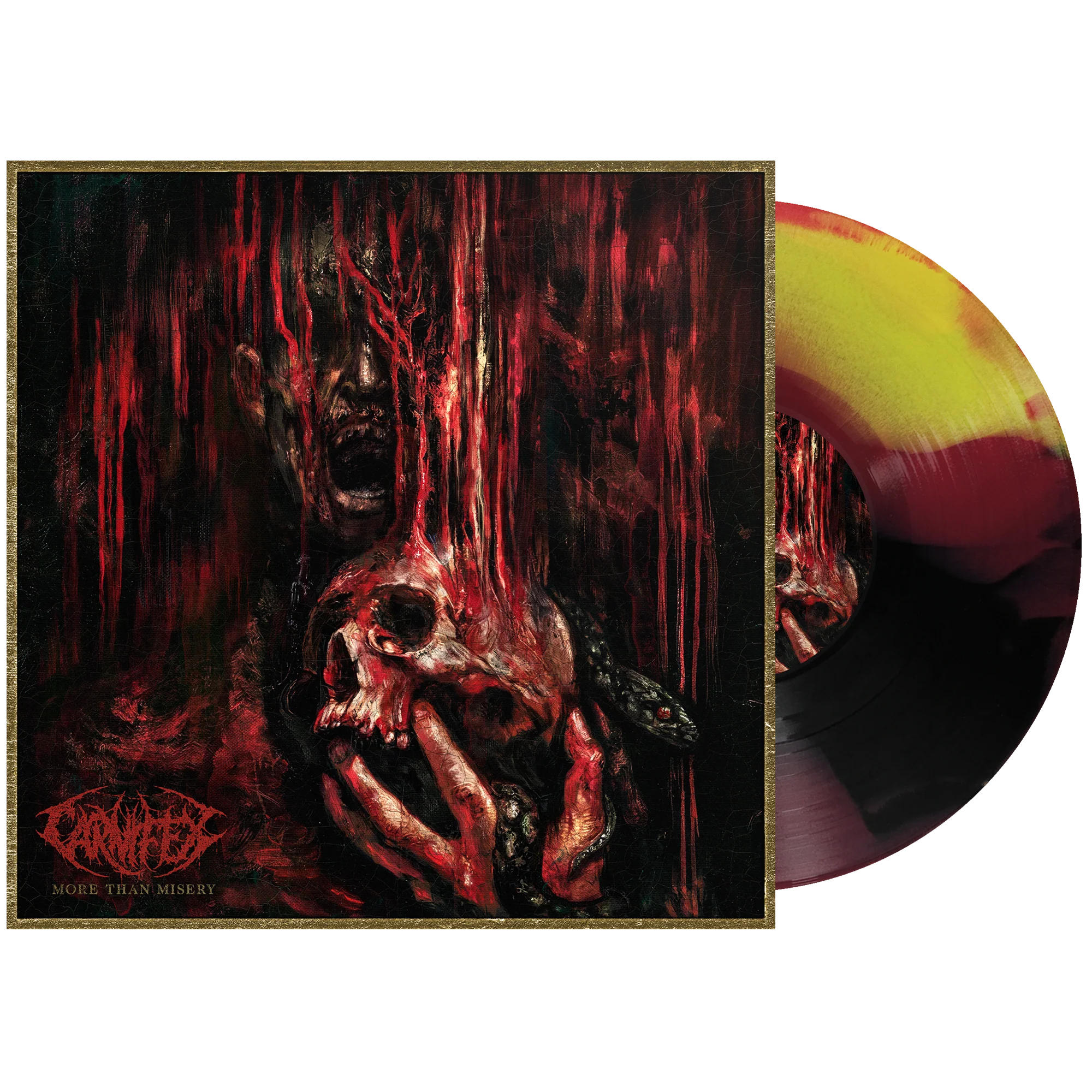 CARNIFEX ‘MORE THAN MISERY’ LP (Exclusive – Limited to 100, Yellow, Magenta, & Black A-Side/B-Side Vinyl)